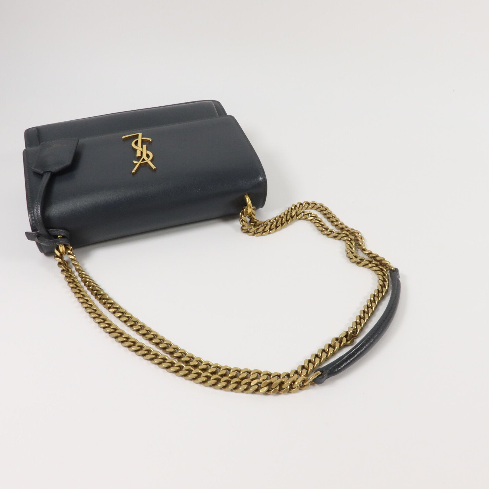 SAINT LAURENT 牛皮皮革Sunset Medium鏈帶肩背袋