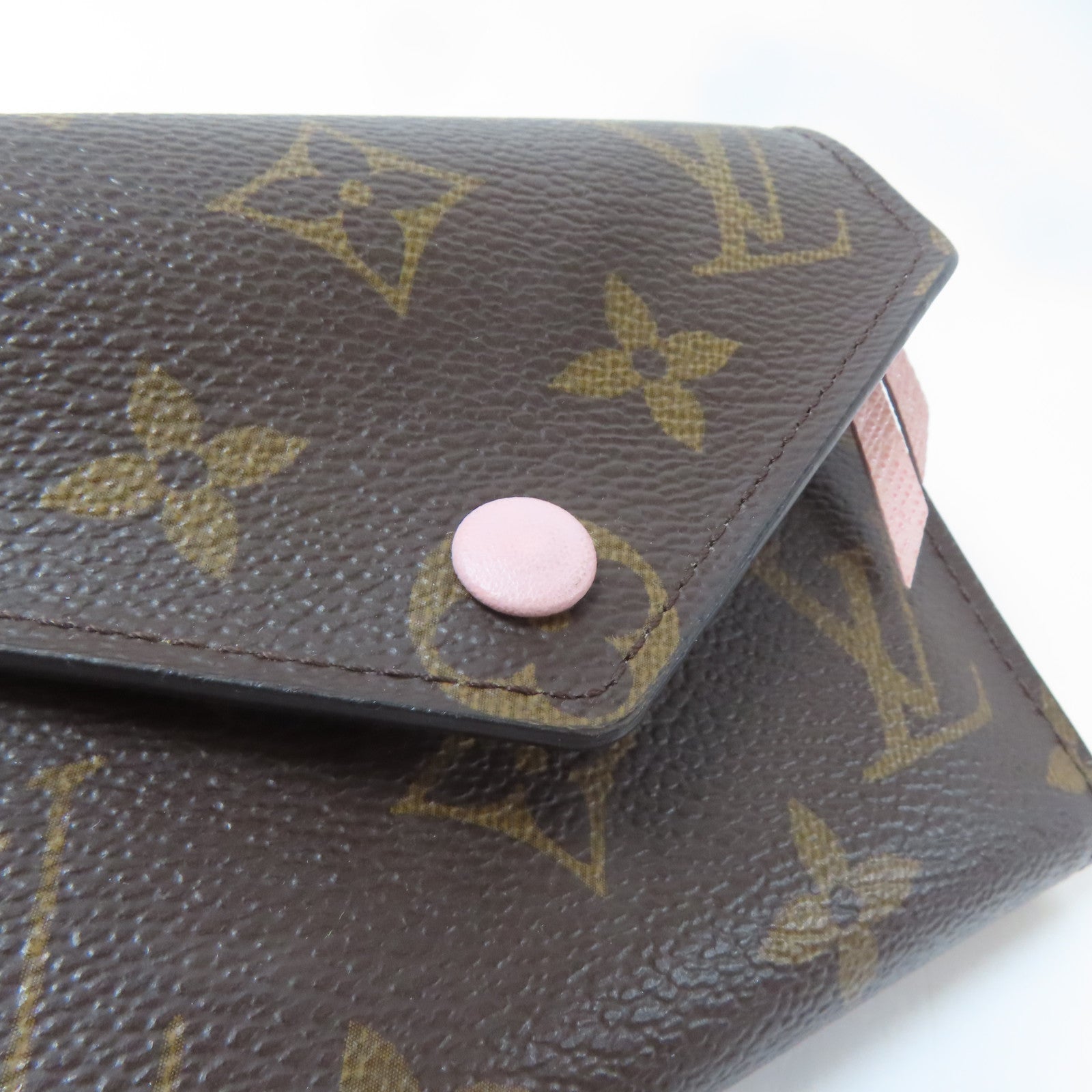 LOUIS VUITTON Monogram Victorine金扣錢包啡色