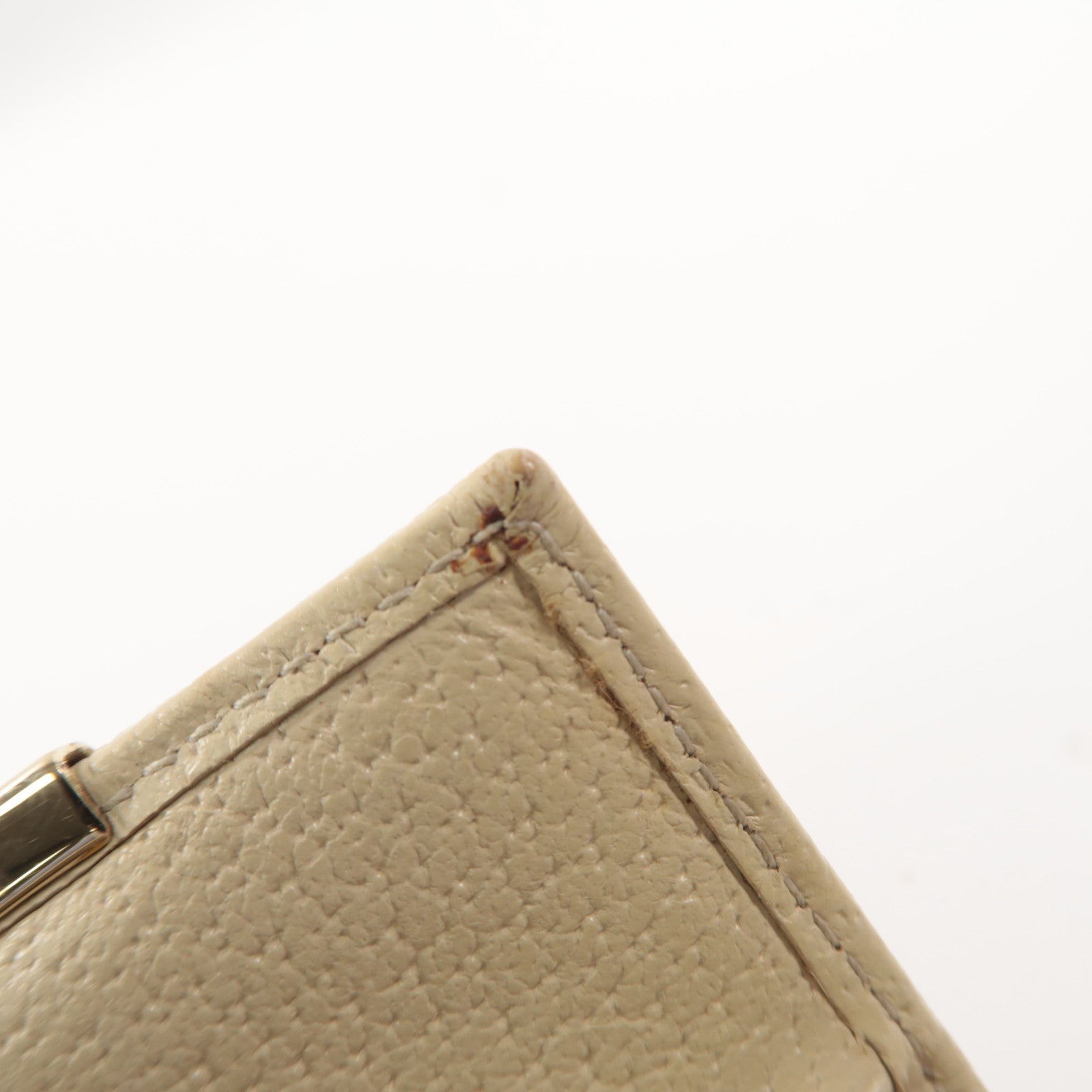GUCCI 帆布Wallet金扣錢包白色