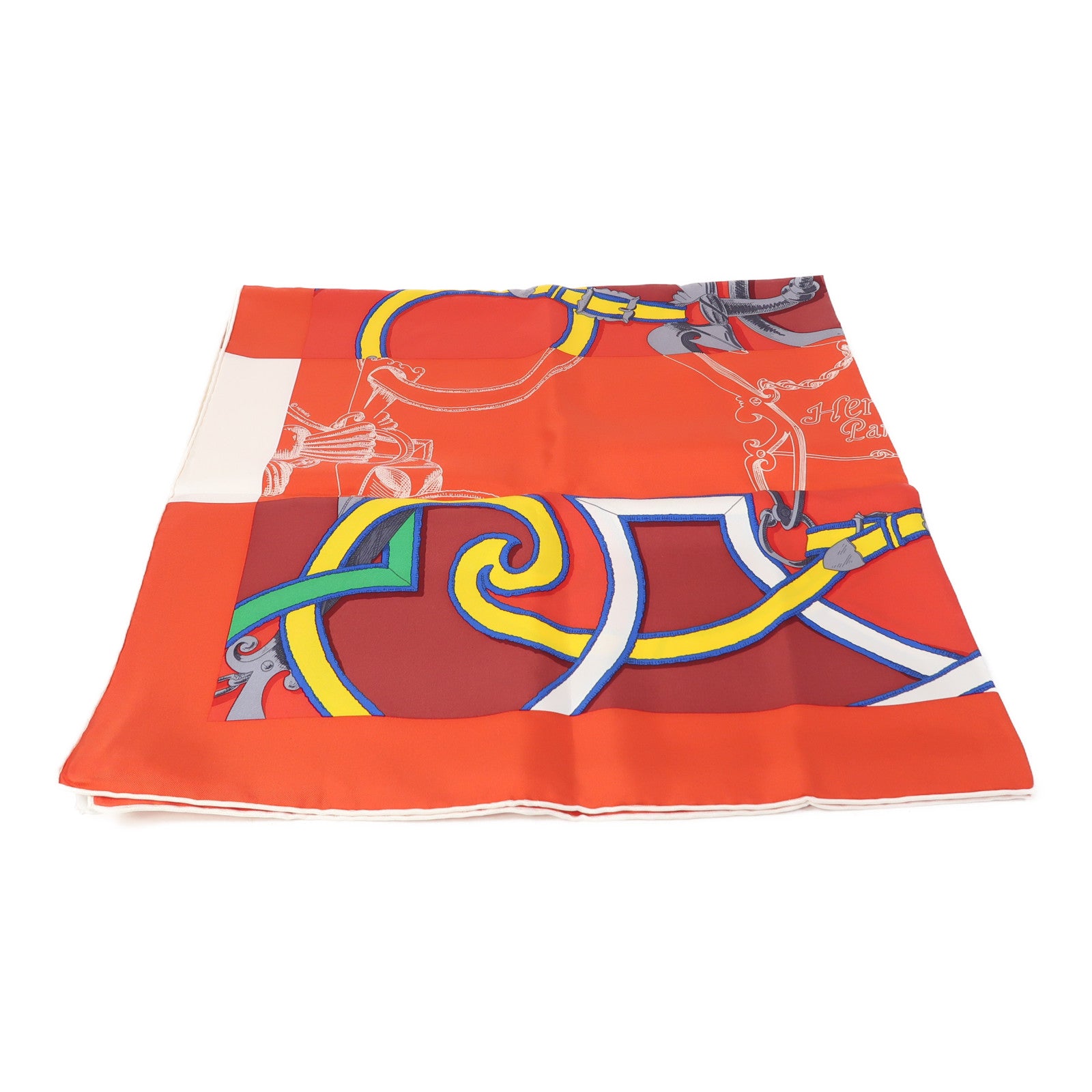 HERMES 絲質Scarf 90x90絲巾紅色