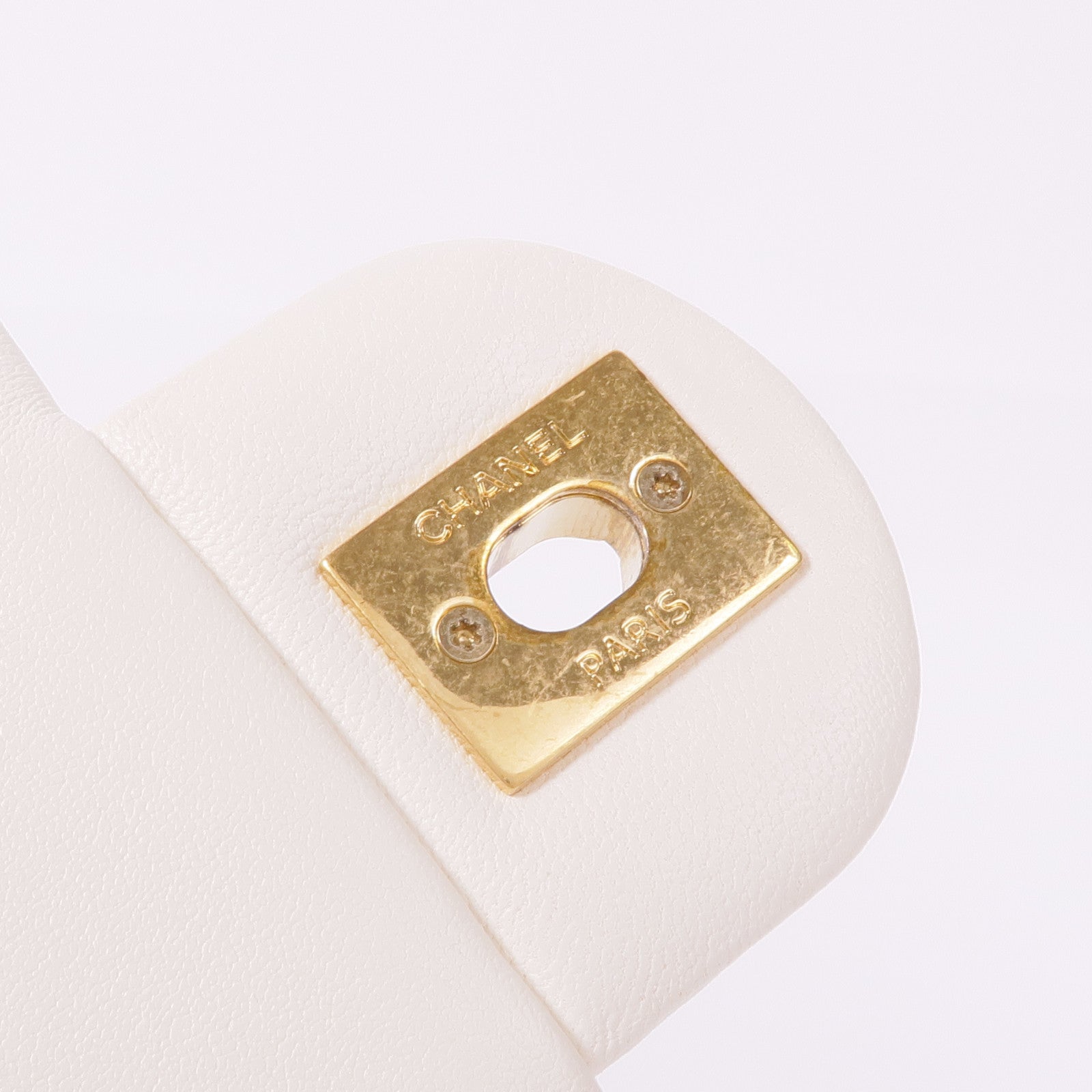 CHANEL 牛皮皮革Chain Shoulder Bag銀扣鏈帶肩背袋