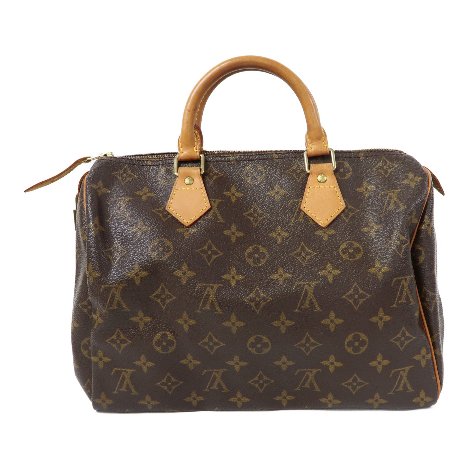 LOUIS VUITTON Monogram Speedy 30金扣手挽袋啡色