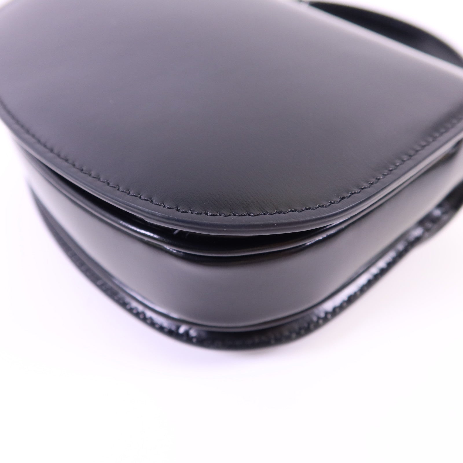 CELINE 牛皮皮革Mini Besace Clea金扣手挽肩背兩用袋