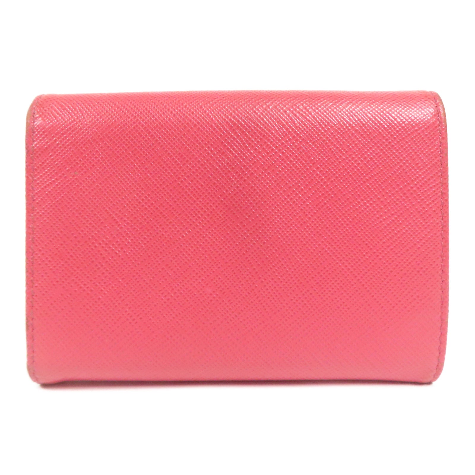 PRADA GHW Wallet 1MH840 Calfskin Leather Red