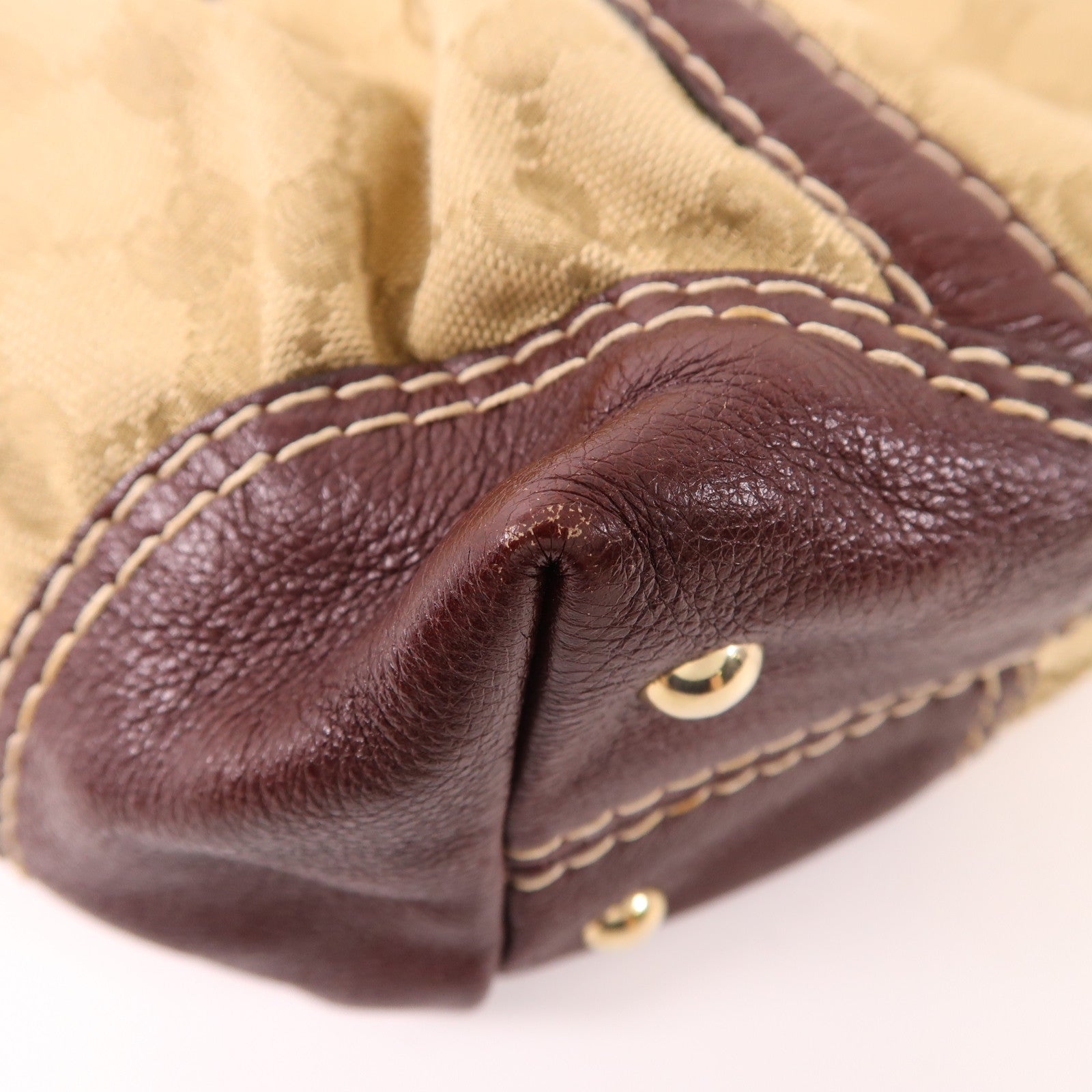 GUCCI GG GHW Handbag 189893 Canvas Brown