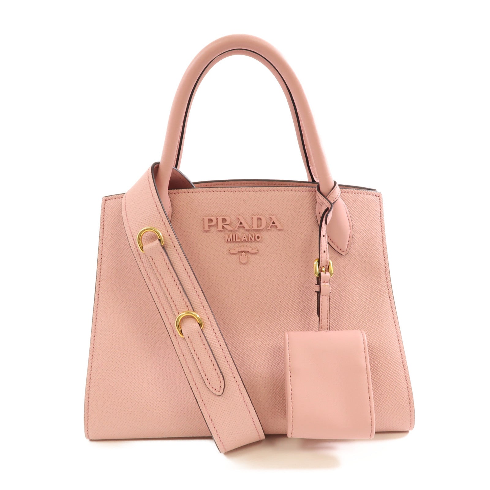 PRADA Saffiano皮革2Way Shoulder手挽肩背兩用袋