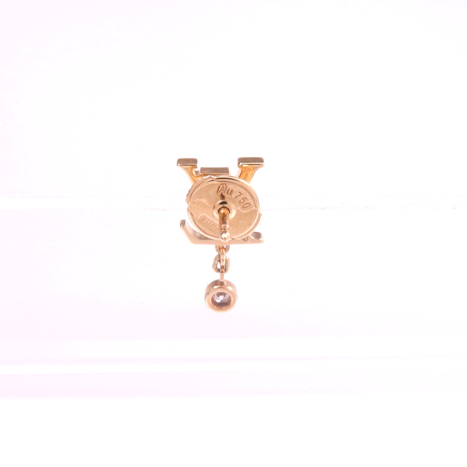 LOUIS VUITTON 18K玫瑰金Idylle Blossom Ear Stud x1鑽石耳環
