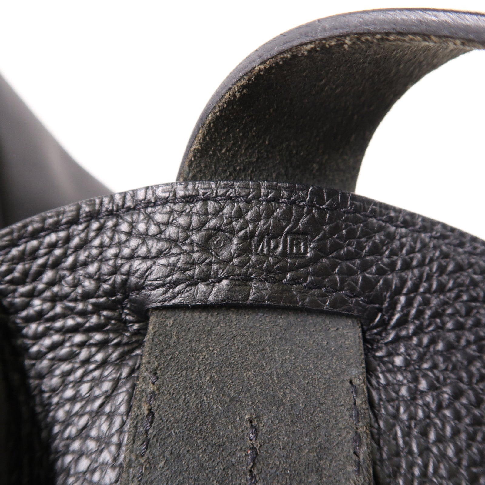 HERMES Clemence皮革Virevolte銀扣肩背袋Noir