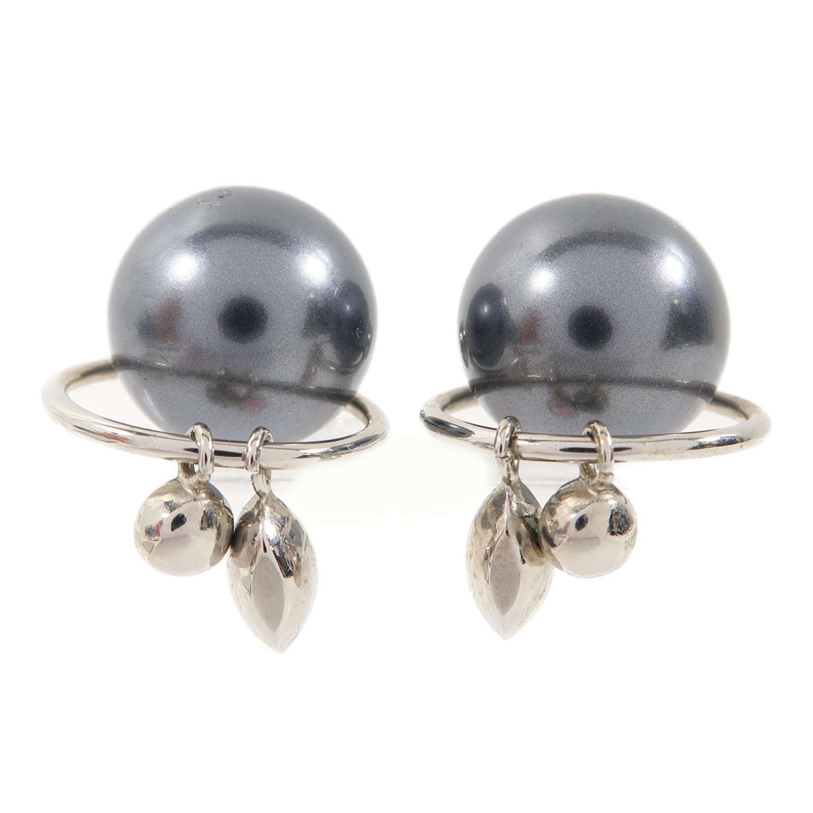 Dior 金屬/PVC Earrings耳環黑色/銀色/粉紅色