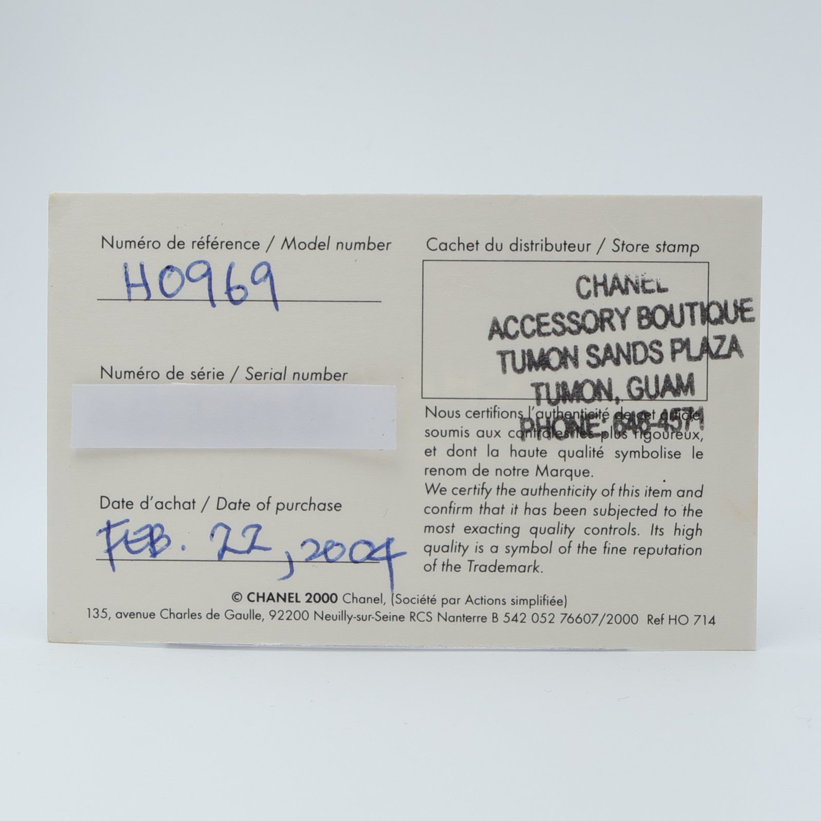 CHANEL J12 H0969