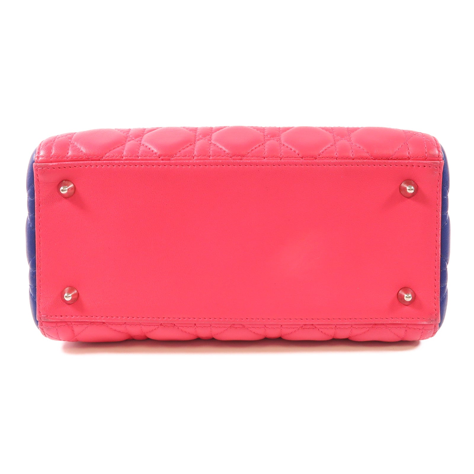 Dior 羊皮皮革Lady Dior銀扣手挽肩背兩用袋