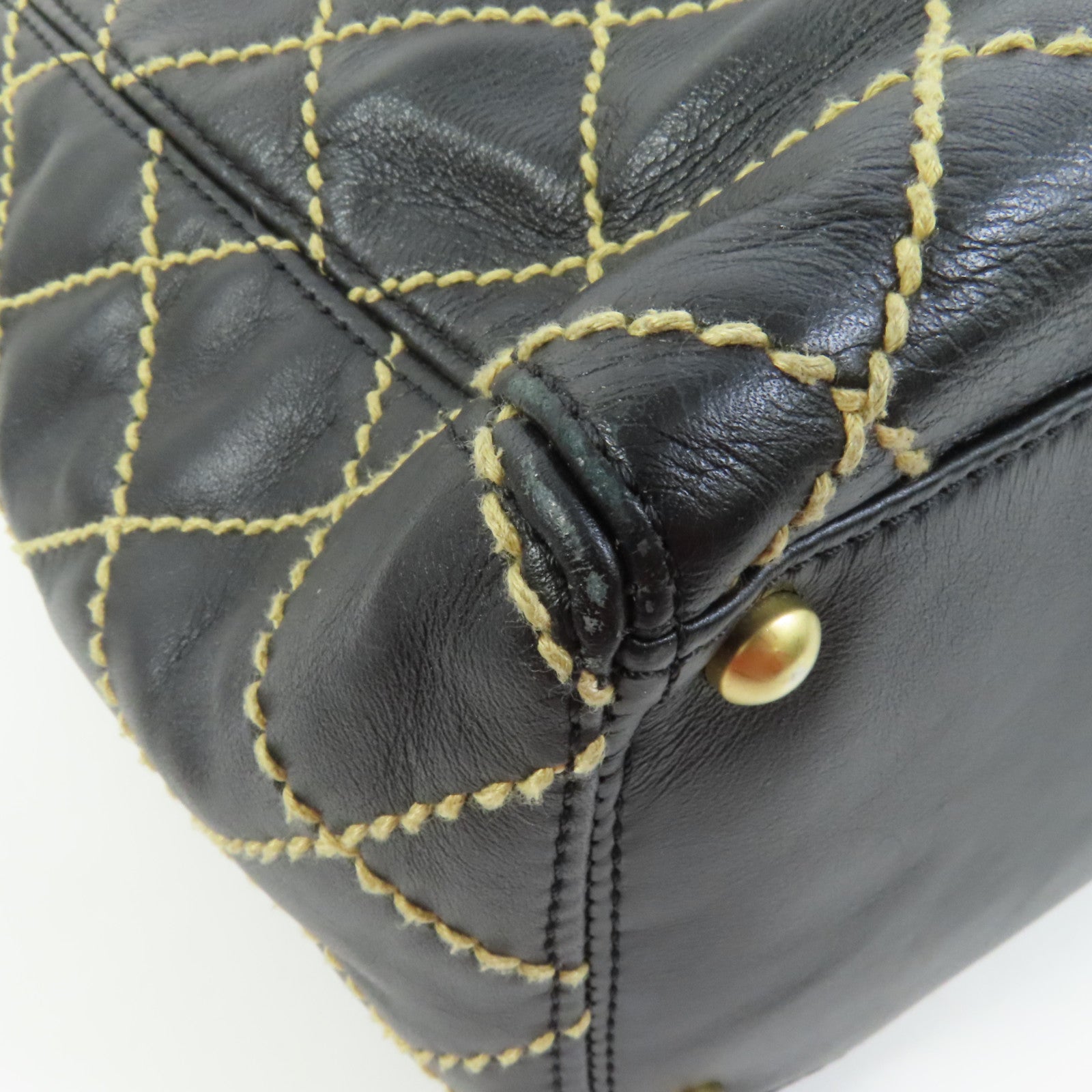 CHANEL 牛皮皮革Tote Bag金扣肩背袋