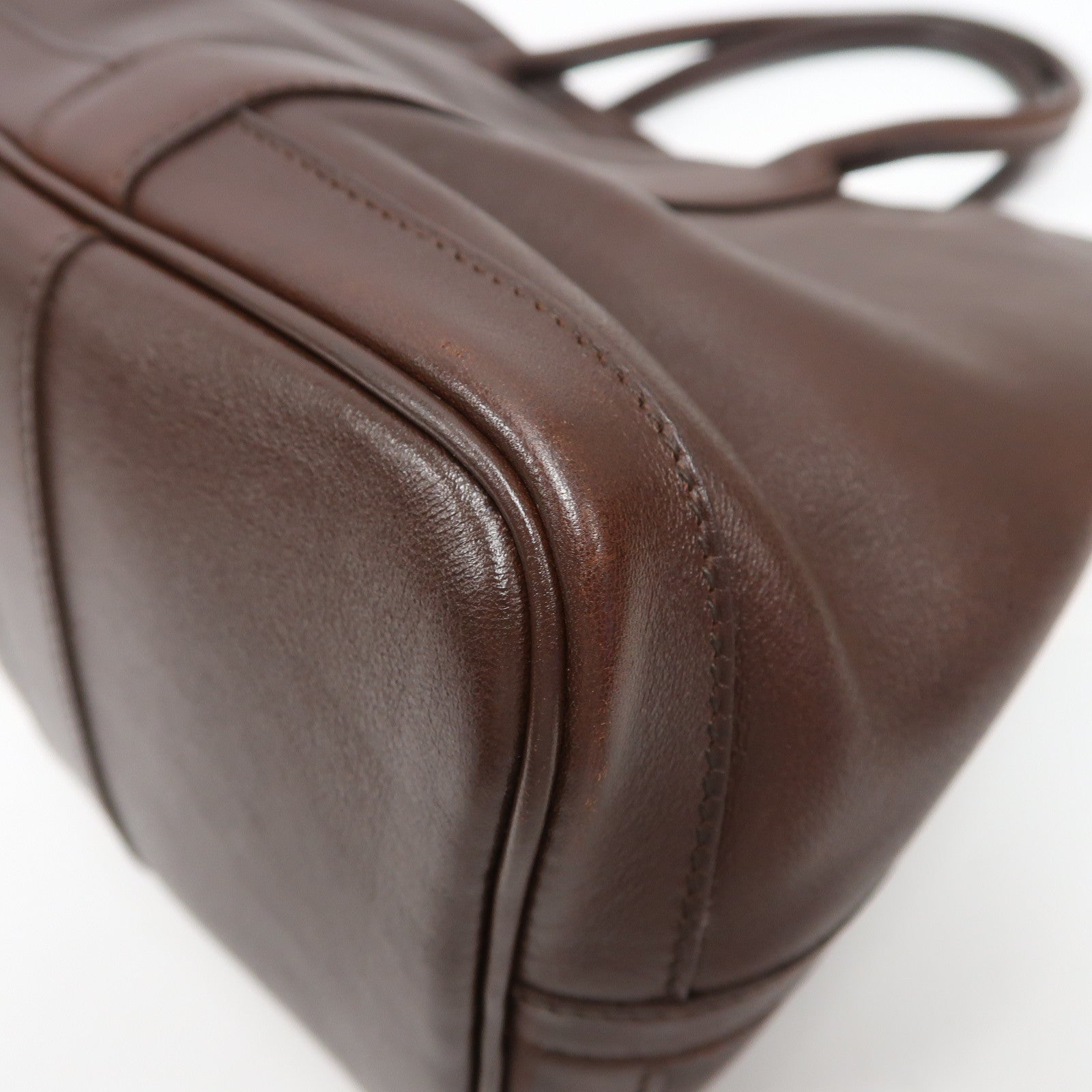 HERMES Swift皮革Garden Party TPM銀扣手挽袋深啡色