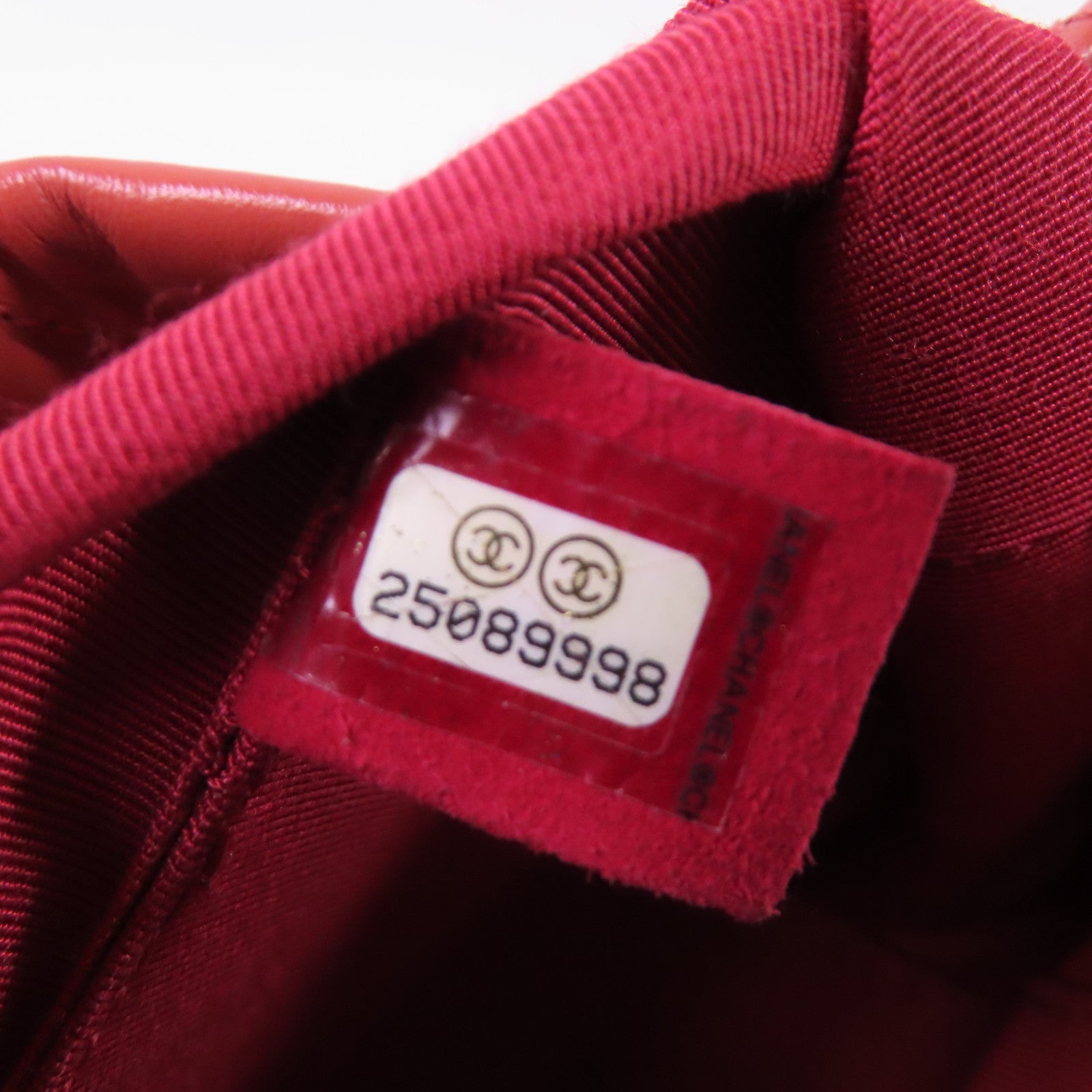 CHANEL 【激減優惠】菱格牛皮皮革Gabrielle Backpack銀扣背包酒紅色