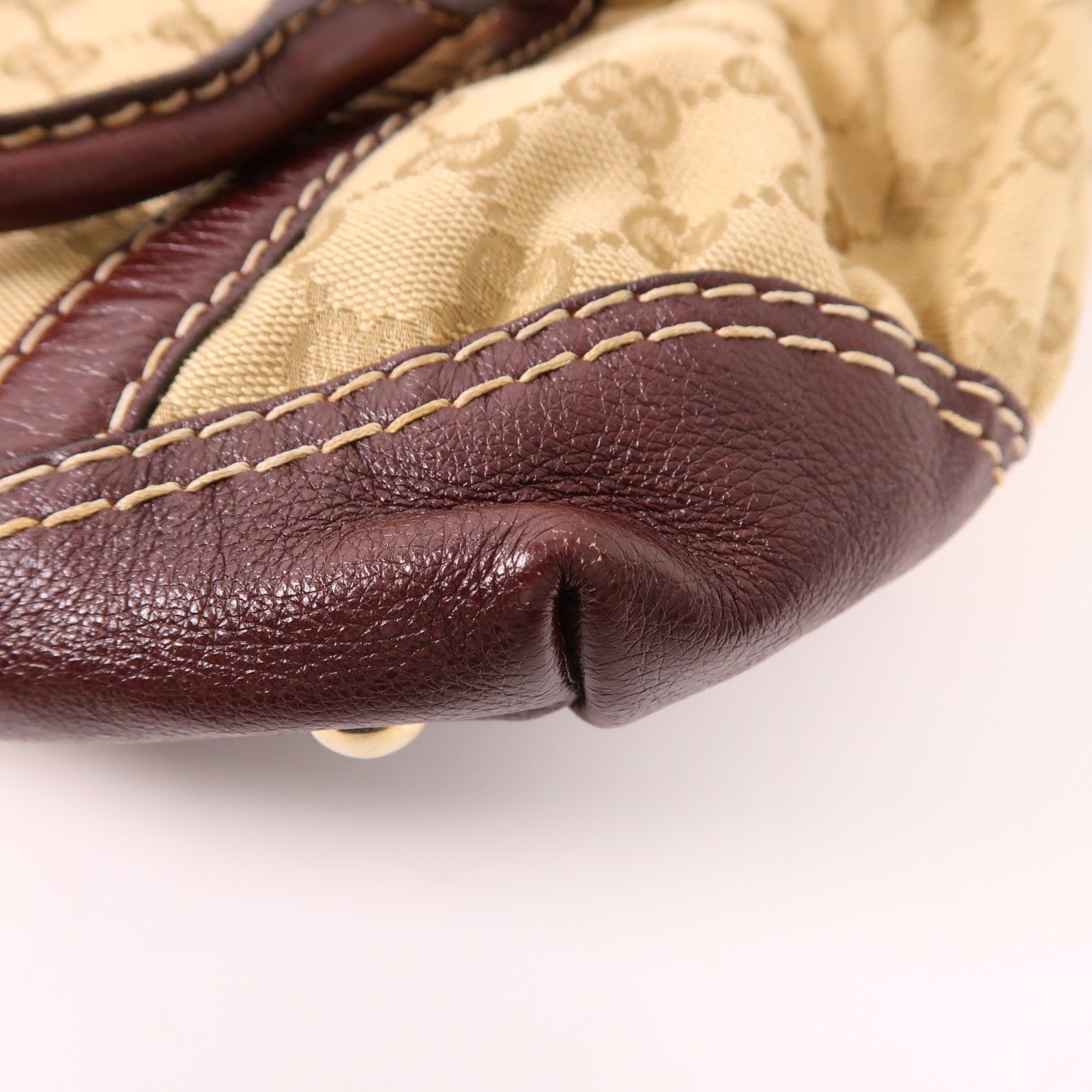 GUCCI GG GHW Handbag 189893 Canvas Brown