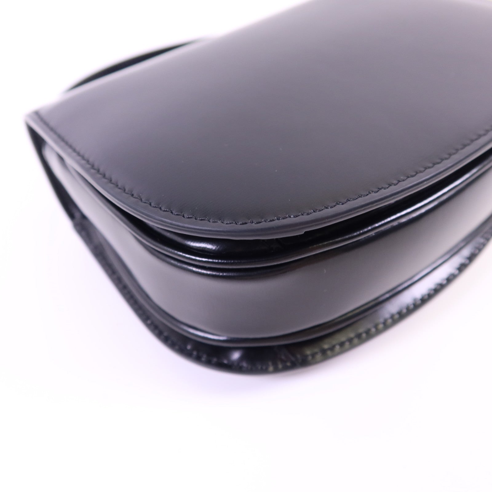 CELINE 牛皮皮革Mini Besace Clea金扣手挽肩背兩用袋