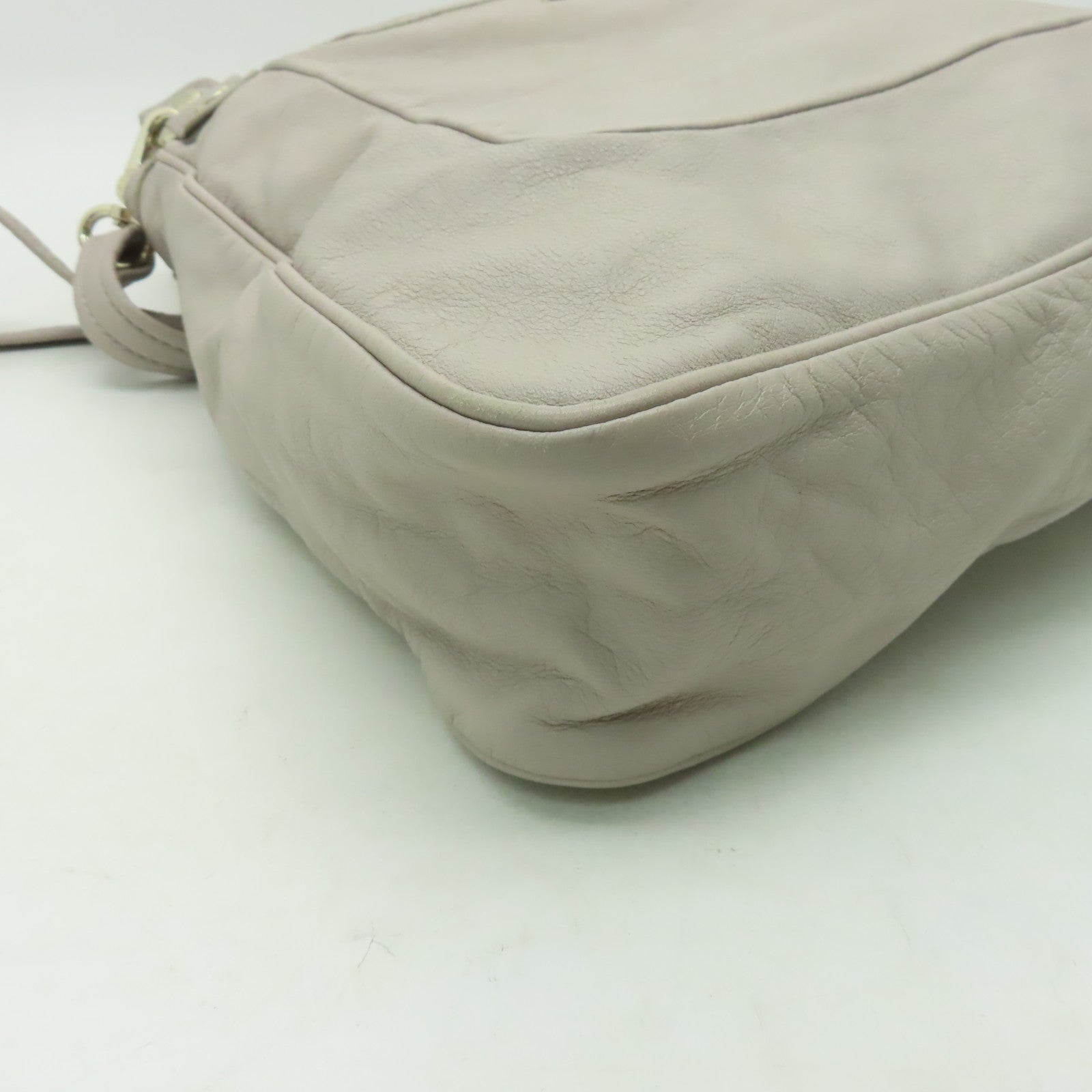 MARC BY MARC JACOBS 【激減優惠】牛皮皮革2 Way Bag金扣手挽肩背兩用袋灰色