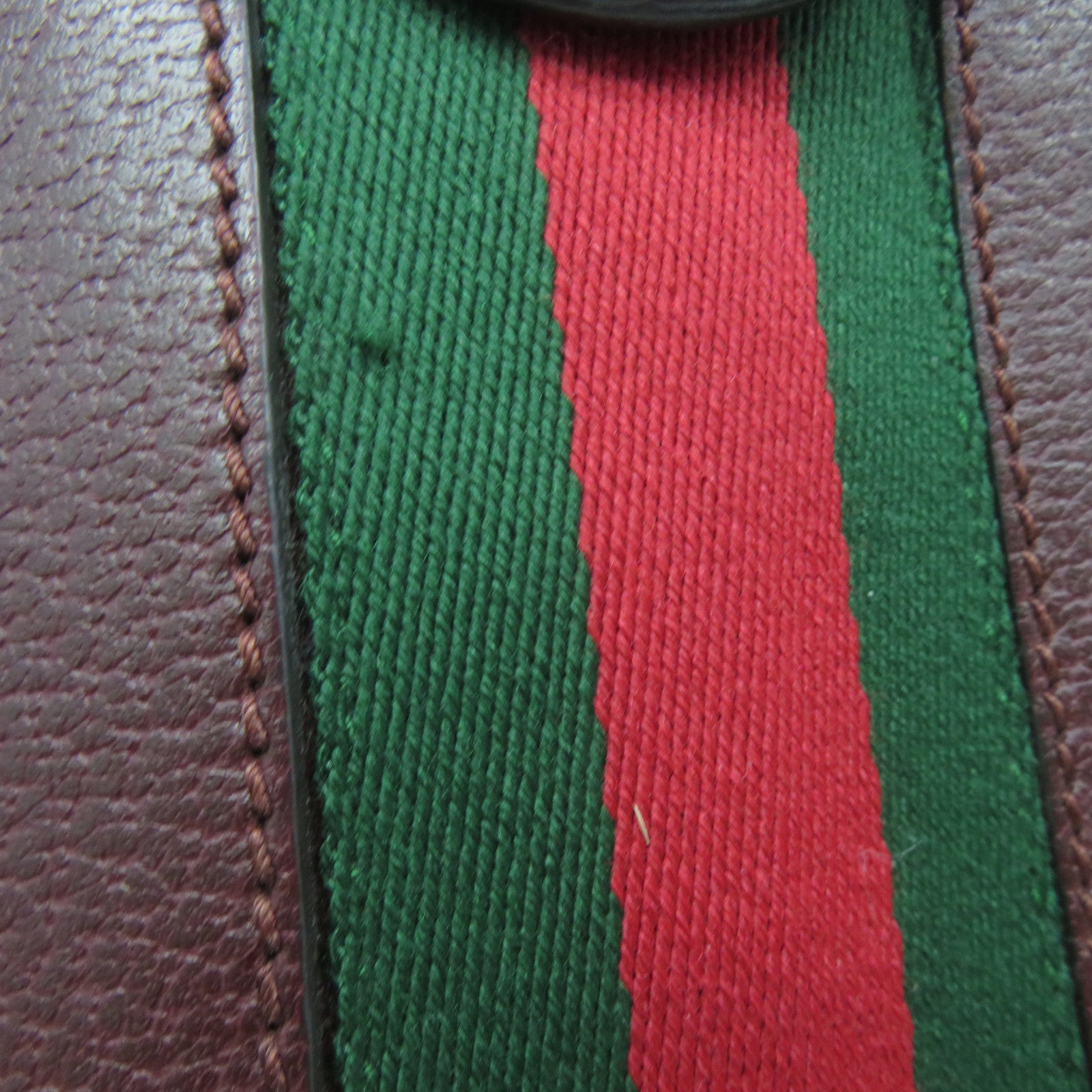 GUCCI 【清倉大減價】牛皮皮革Ophidia GG金扣肩背袋啡色