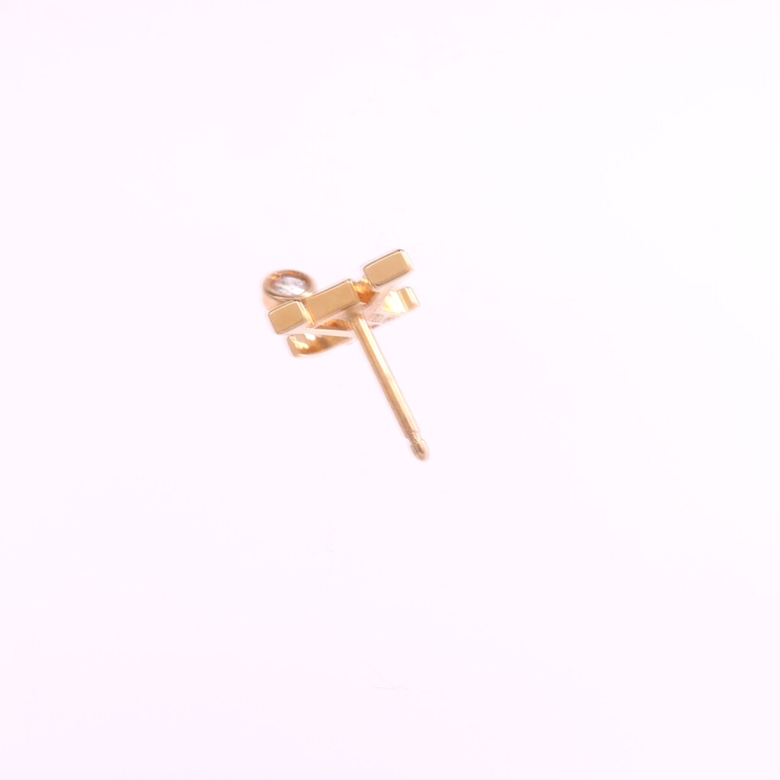 LOUIS VUITTON 18K玫瑰金Idylle Blossom Ear Stud x1鑽石耳環