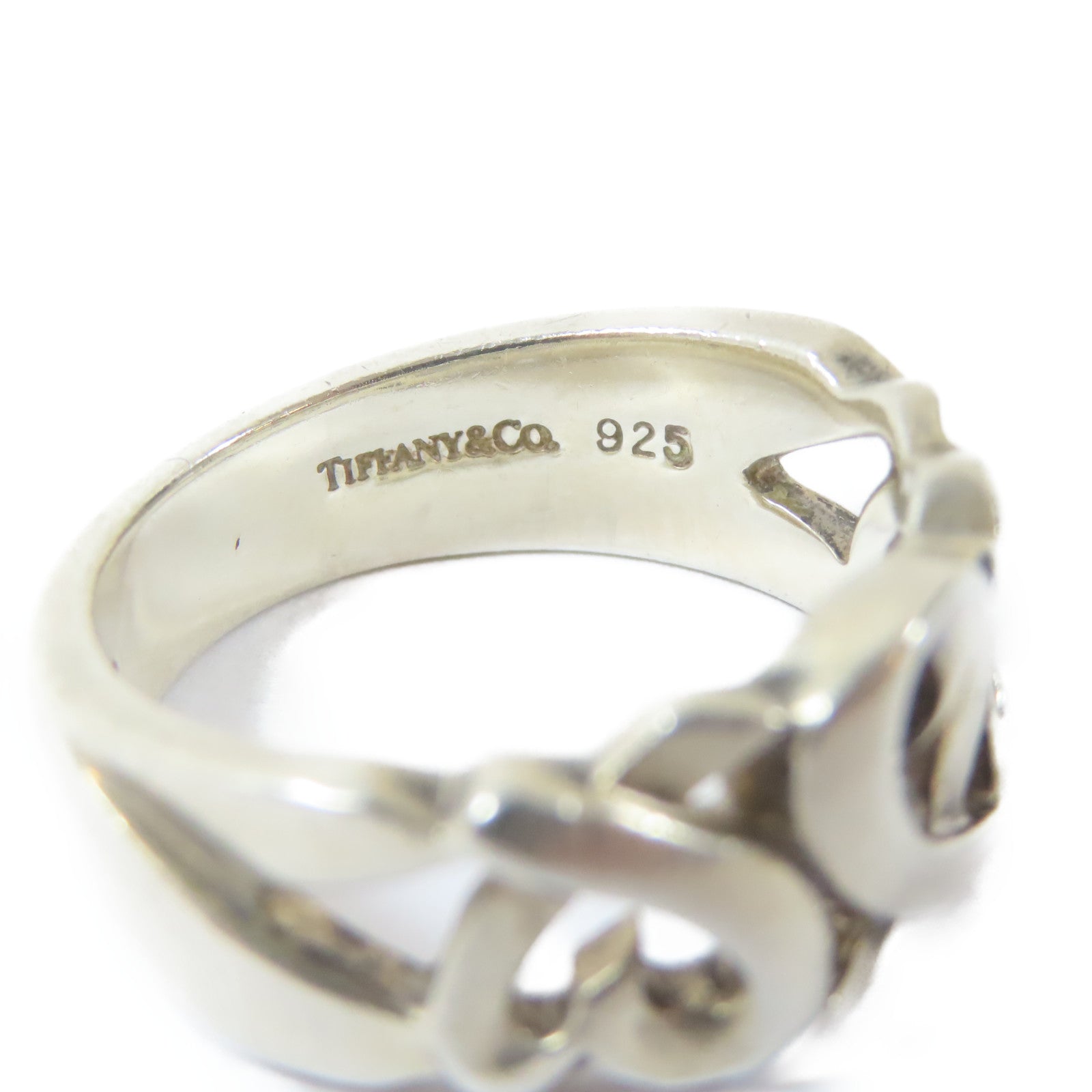TIFFANY＆CO 925純銀Loving Heart Ring戒指US#6.25