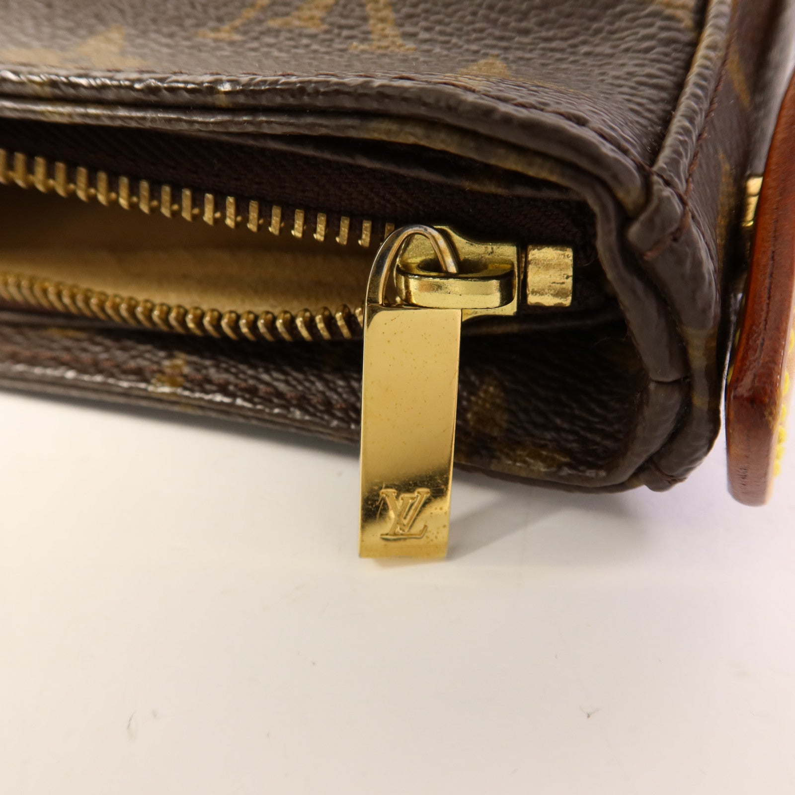 LOUIS VUITTON Monogram Looping MM金扣肩背袋棕色