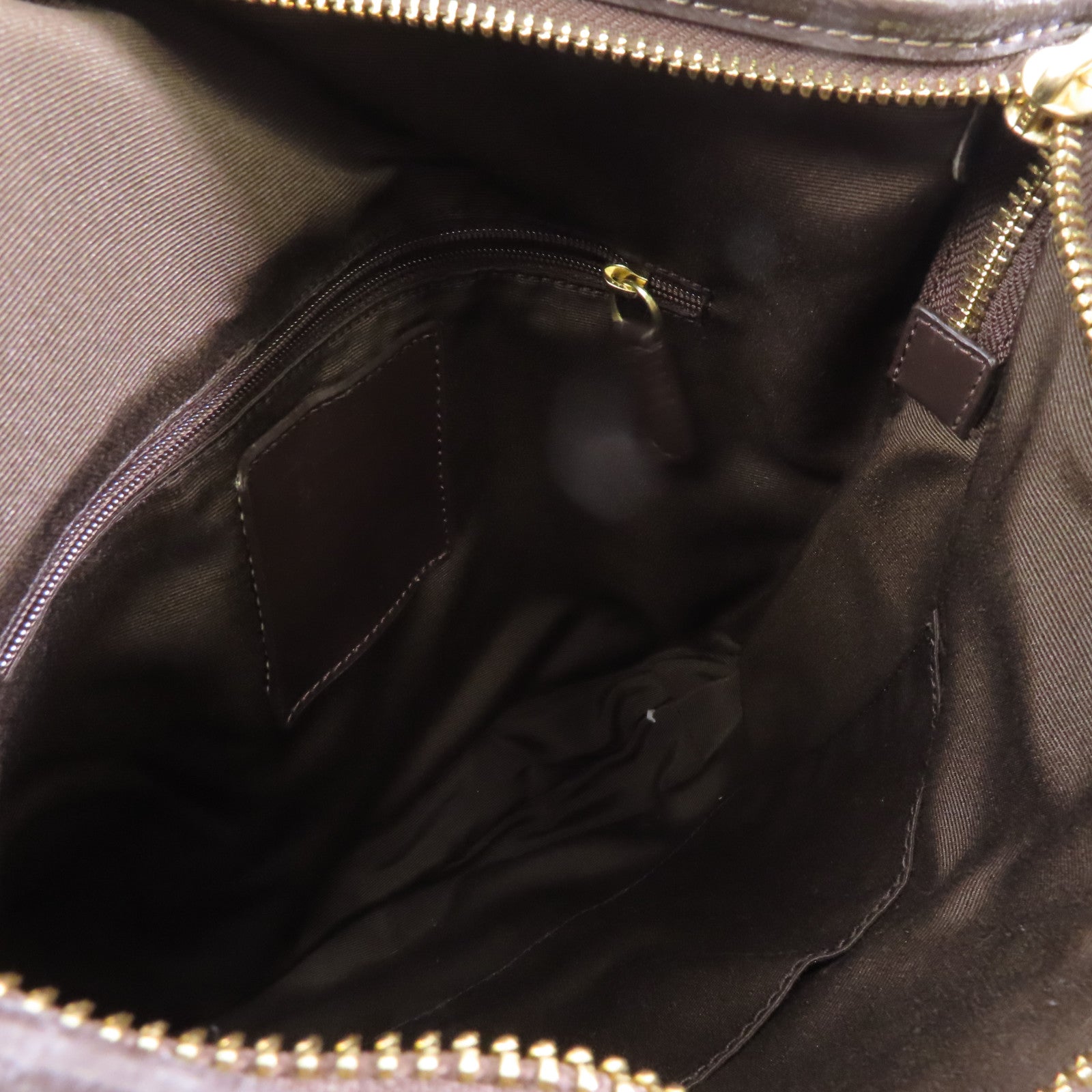 COACH 帆布Shoulder Bag金扣肩背袋棕色