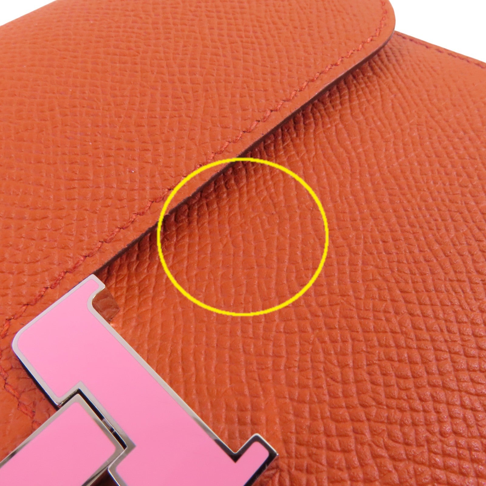 HERMES Epsom皮革Constance To Go銀扣肩背袋