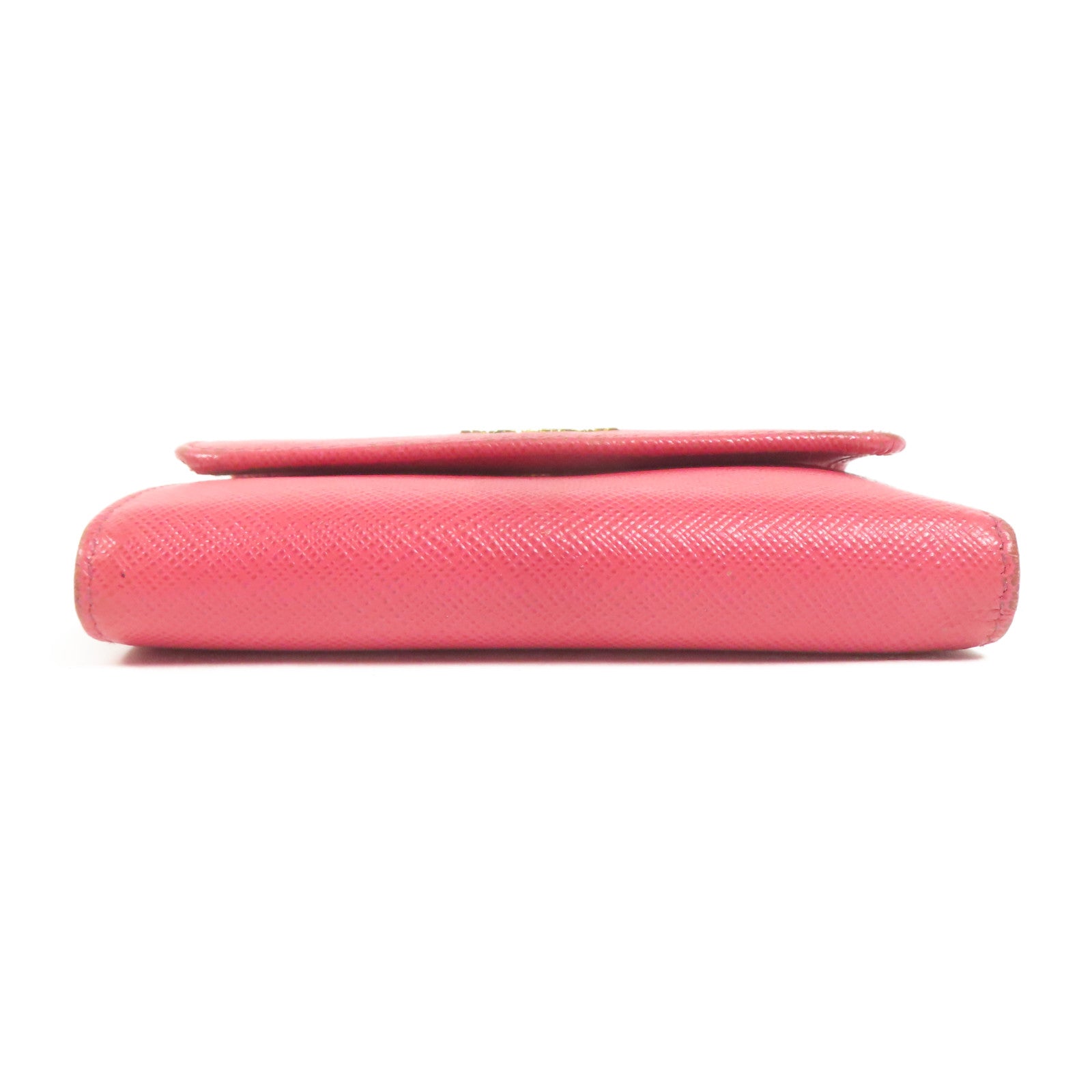 PRADA GHW Wallet 1MH840 Calfskin Leather Red