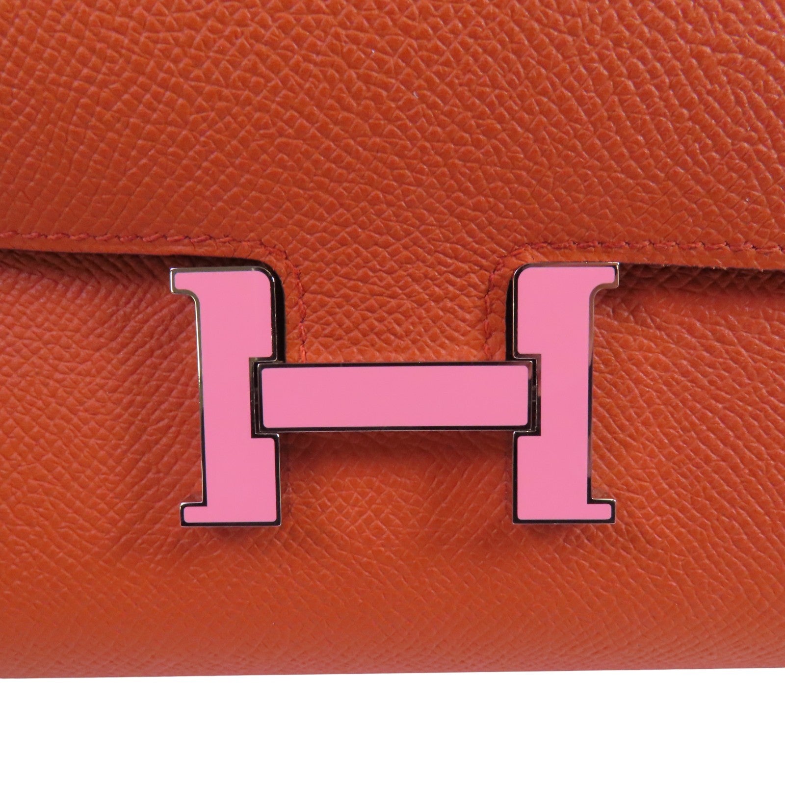 HERMES Epsom皮革Constance To Go銀扣肩背袋