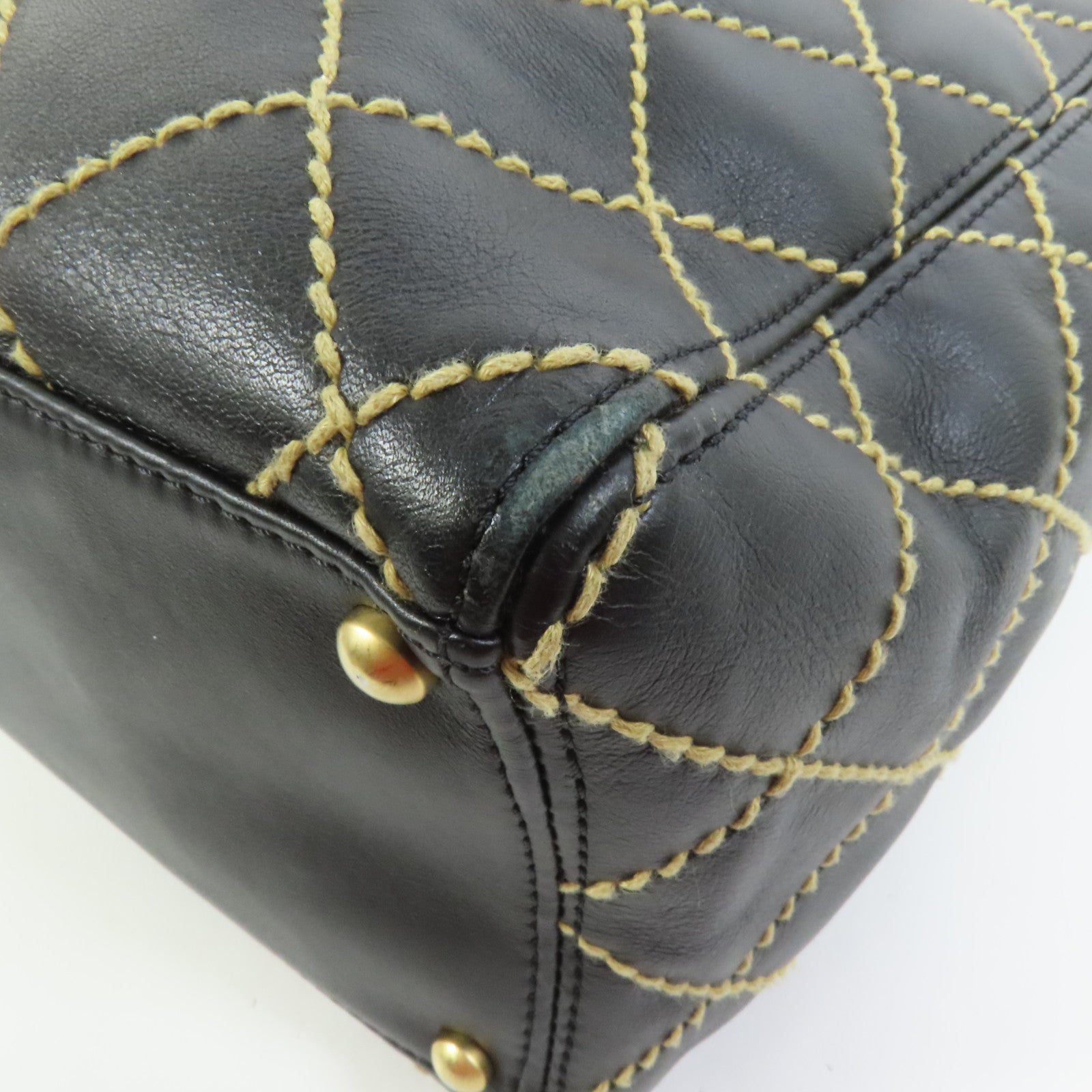 CHANEL 牛皮皮革Tote Bag金扣肩背袋