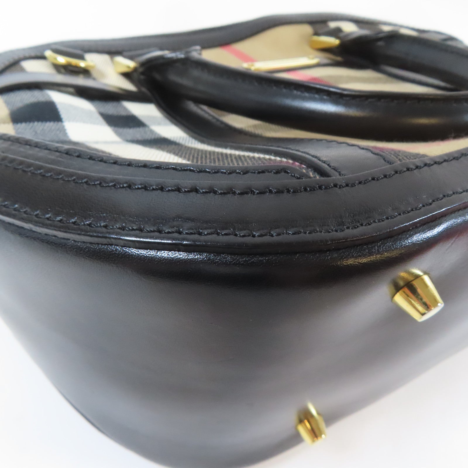 BURBERRY 帆布Shoulder Bag金扣肩背袋啡色