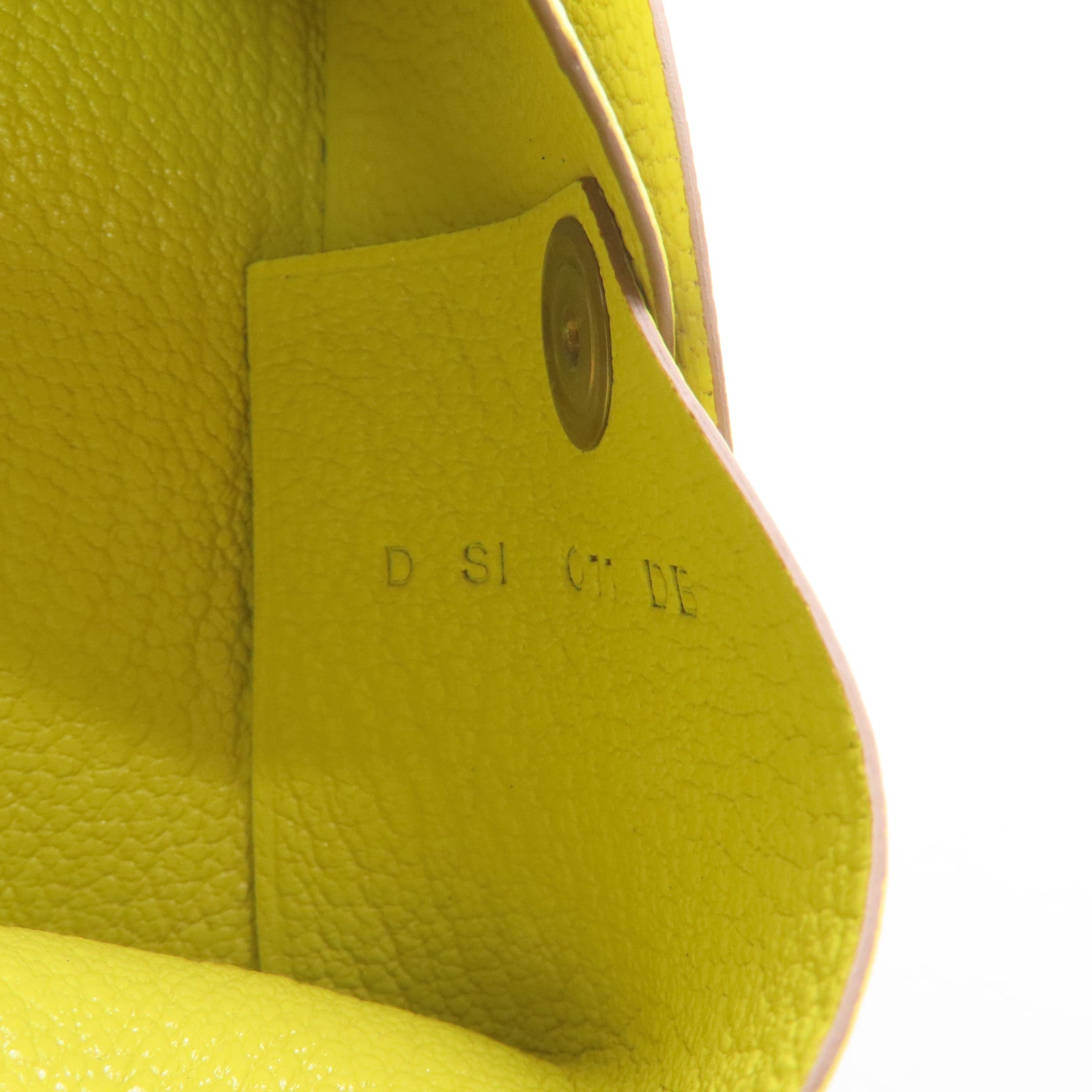 HERMES Chevre皮革Calvi卡片套Lime