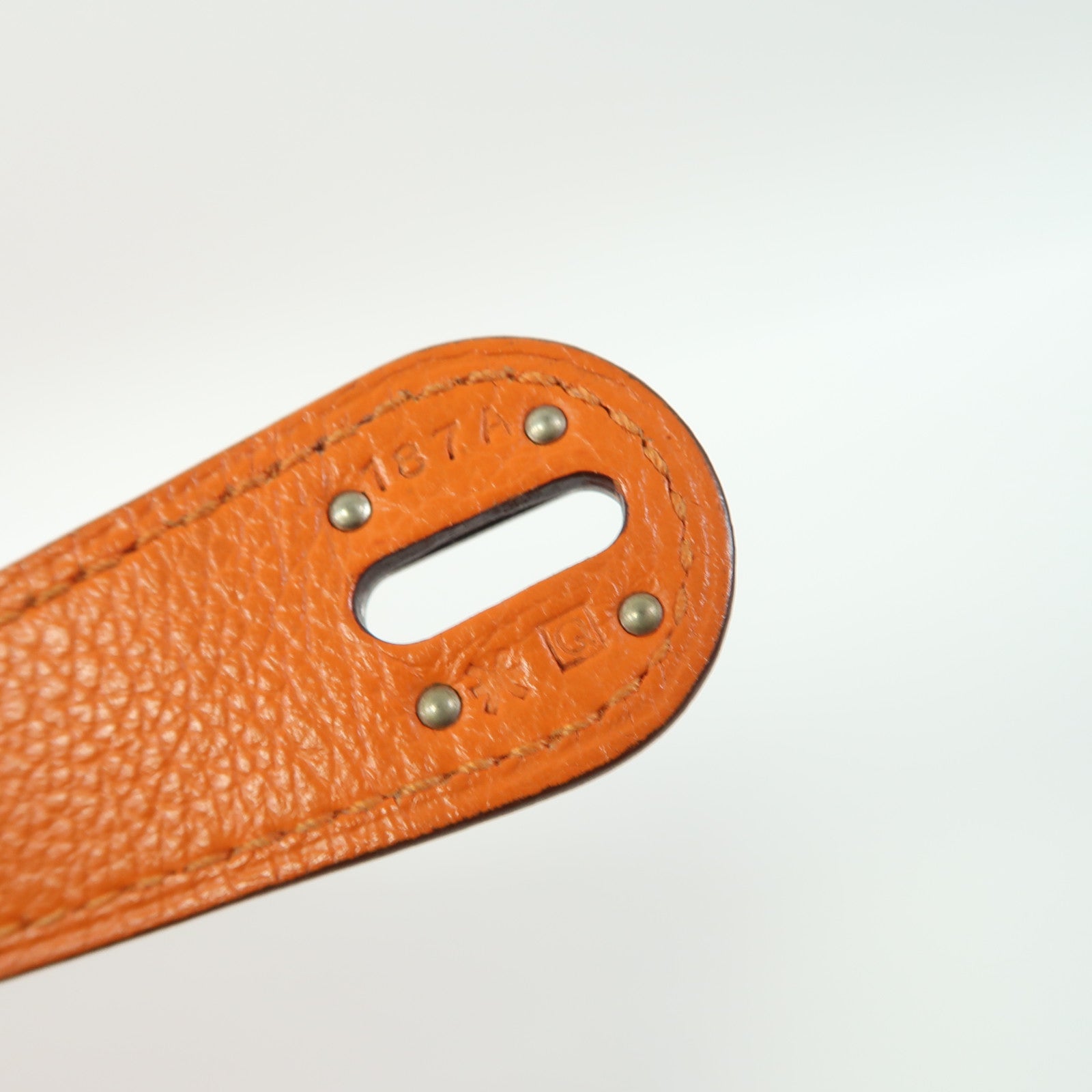 HERMES Evercolor皮革Lindy 30銀扣手挽肩背兩用袋Orange Poppy/橙色