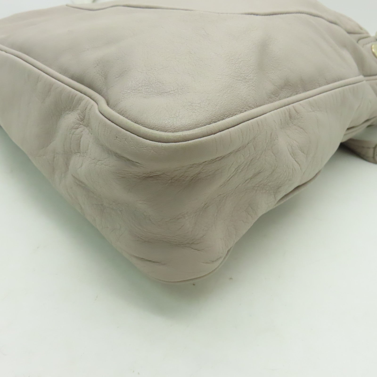 MARC BY MARC JACOBS 【激減優惠】牛皮皮革2 Way Bag金扣手挽肩背兩用袋灰色