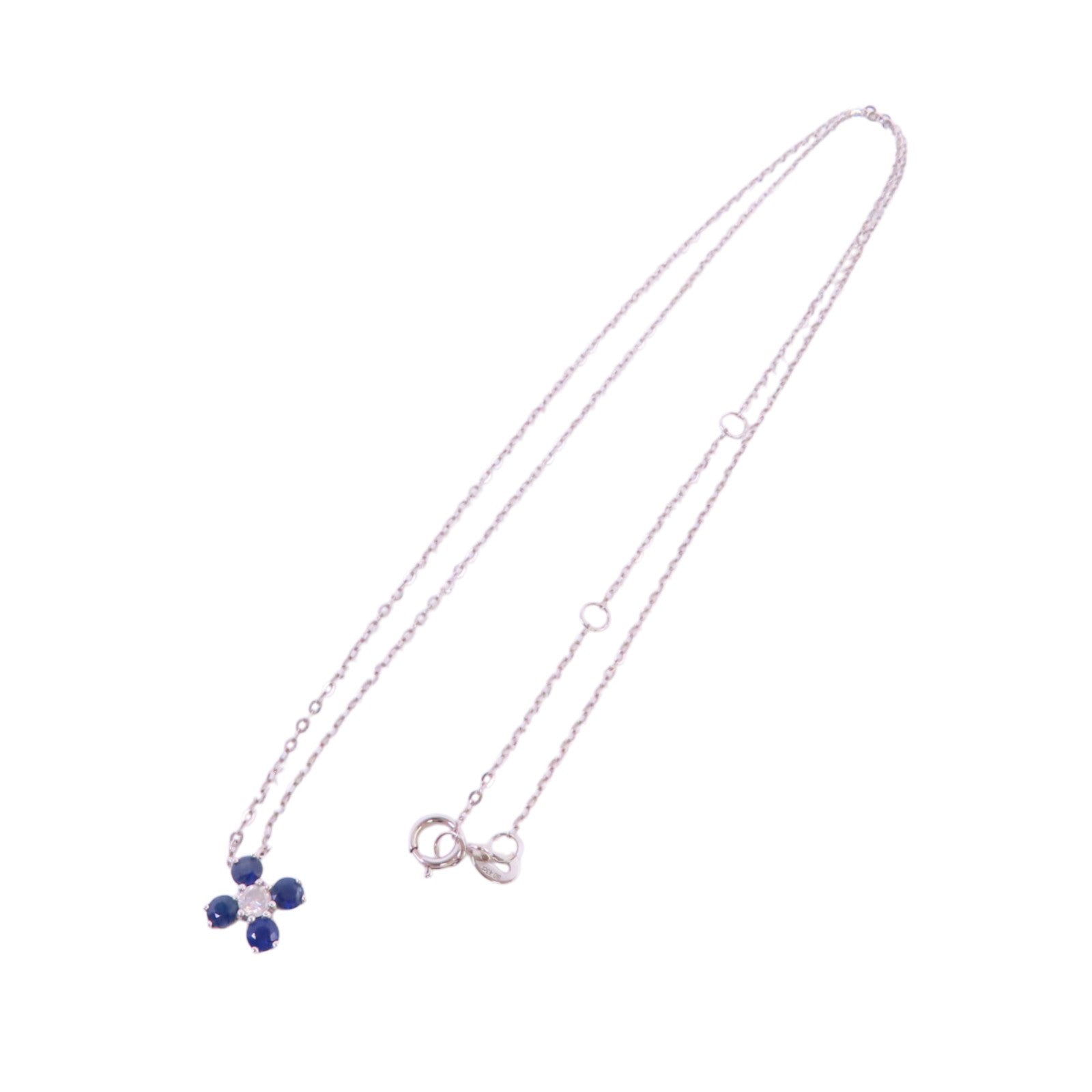 JEWELRY 18K白金/藍寶石/鑽石Sapphire Diamond Necklace項鏈