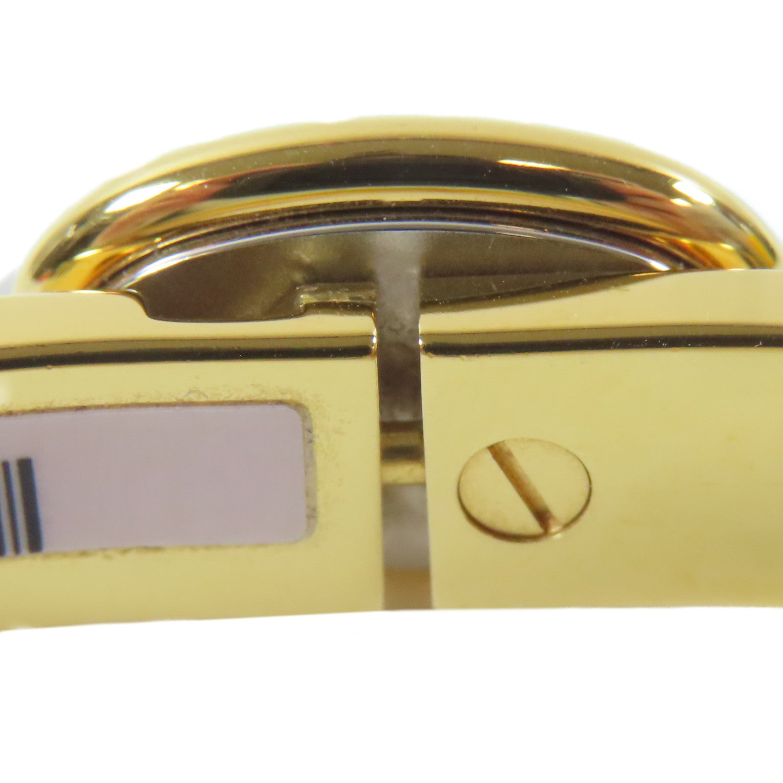 HERMES 【激減優惠】金屬Mini Clic Chaine D'Ancre手鐲金色/米色#17cm