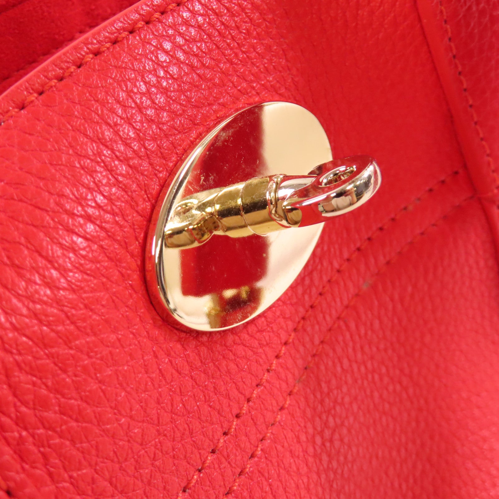 MULBERRY 牛皮皮革2Way Shoulder Bag金扣手挽肩背兩用袋紅色