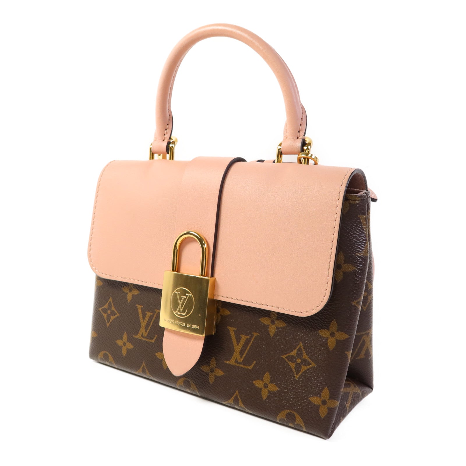 LOUIS VUITTON Monogram Locky BB金扣手挽肩背兩用袋