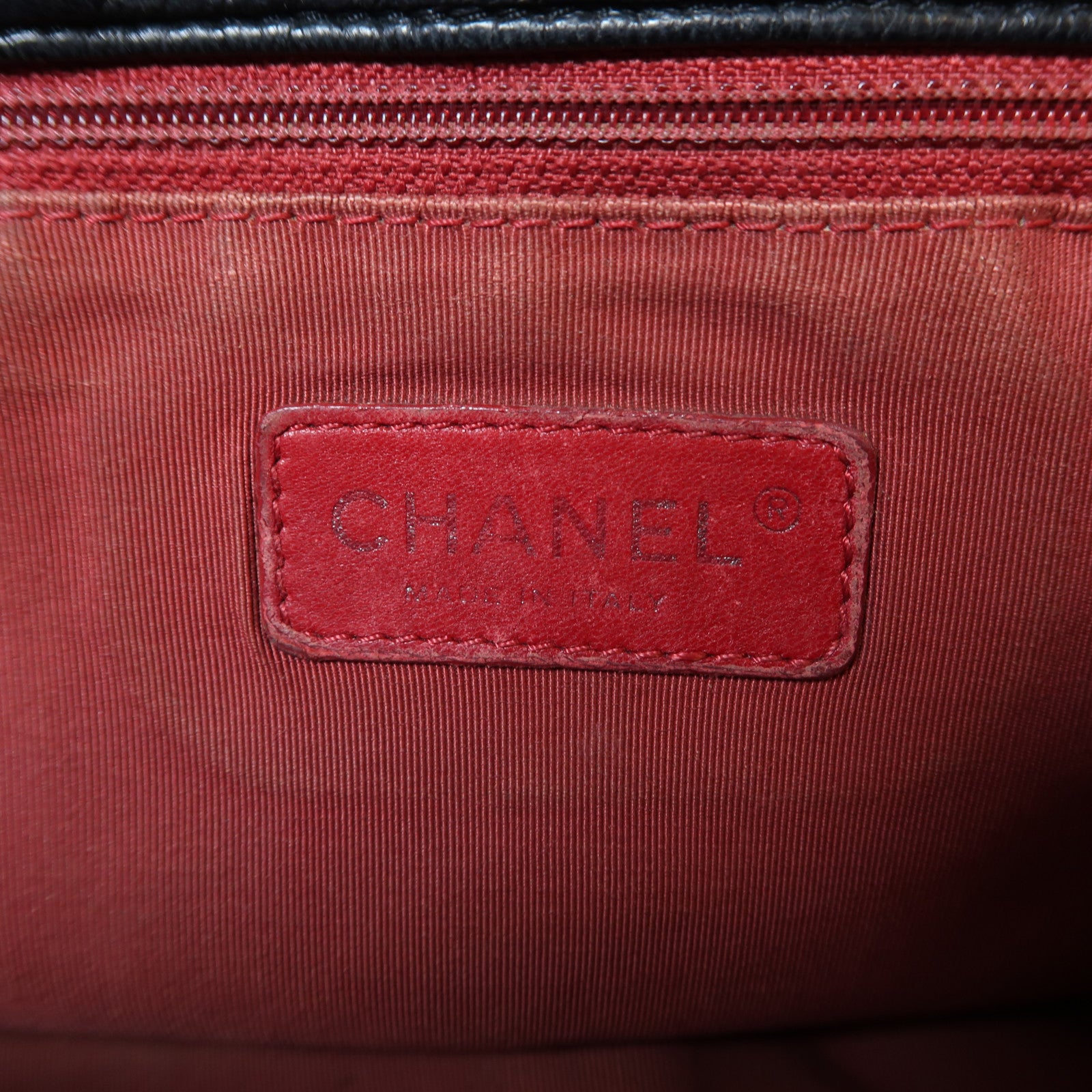 CHANEL 牛皮皮革Chain Shoulder Bag銀扣鏈帶肩背袋黑色