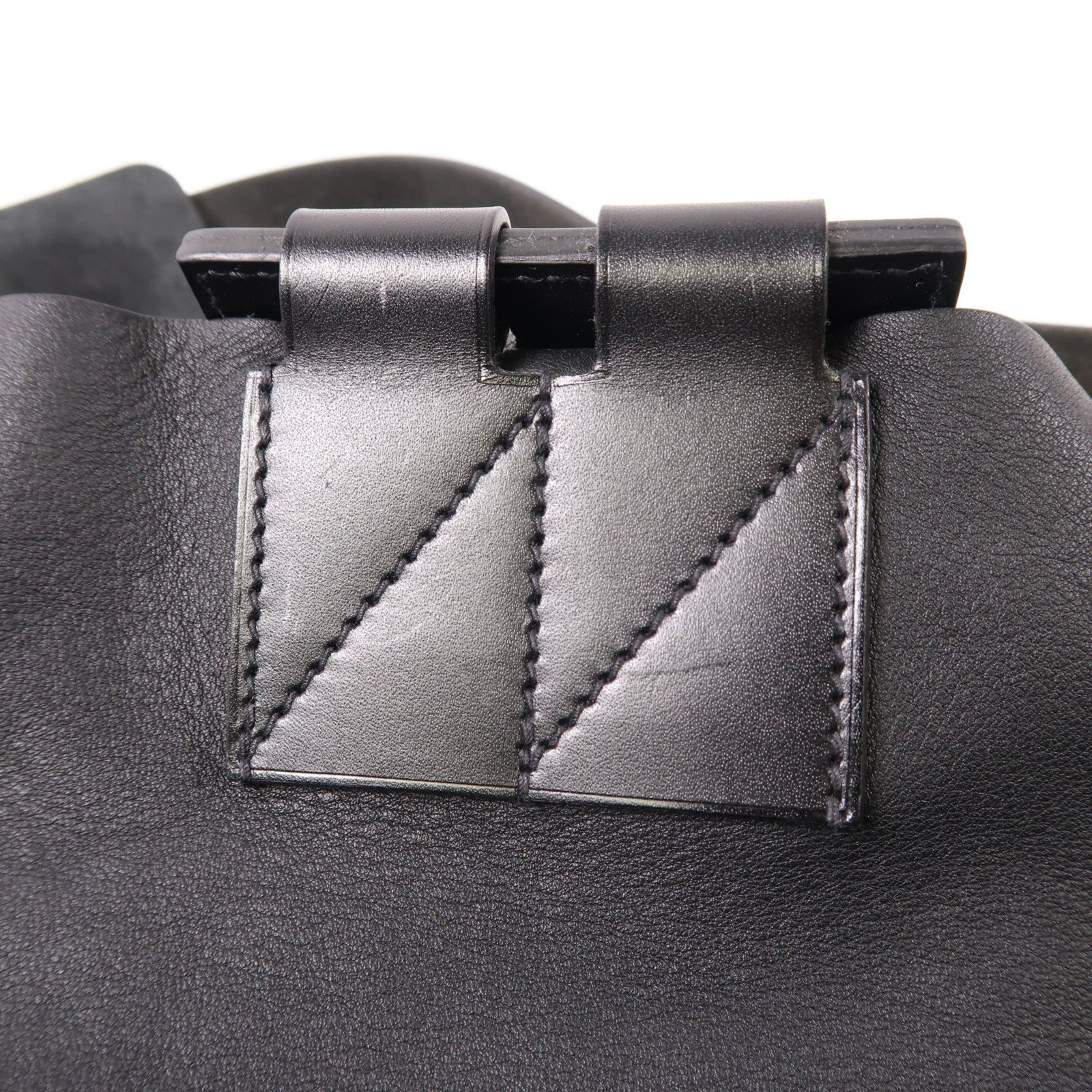 HERMES Clemence皮革Virevolte銀扣肩背袋Noir