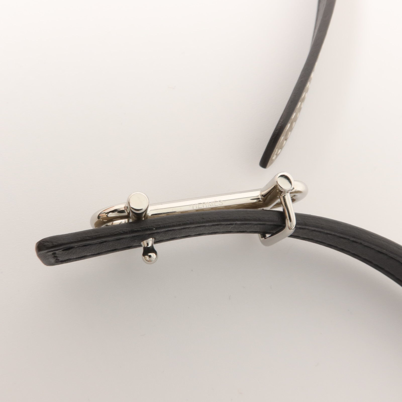 HERMES Epsom皮革/Swift皮革Belt皮帶Etoupe/Noir