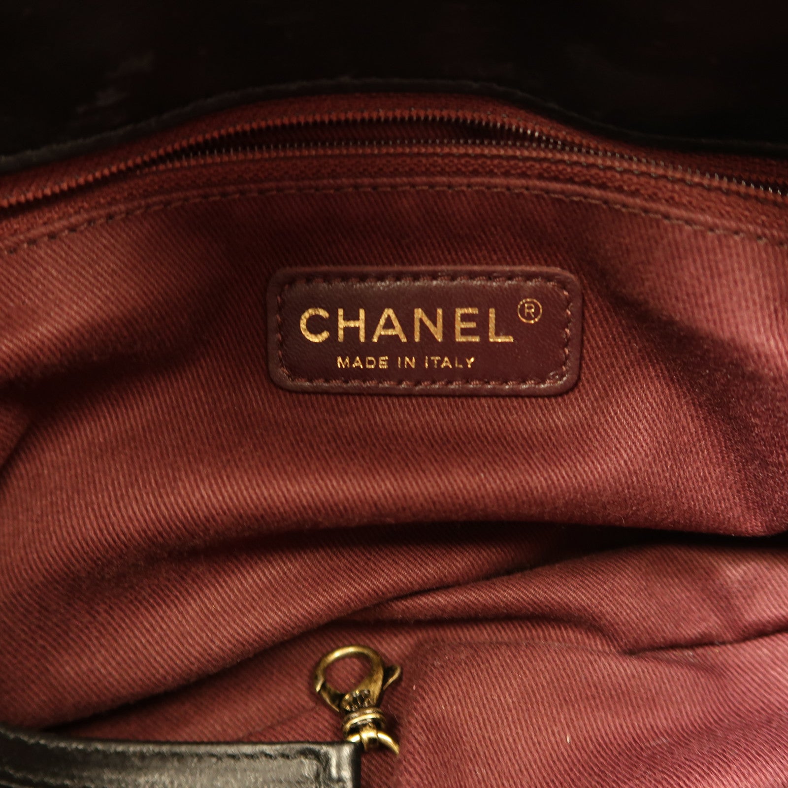 CHANEL 牛皮皮革2Way Shoulder Bag金扣鏈帶手挽肩背兩用袋黑色