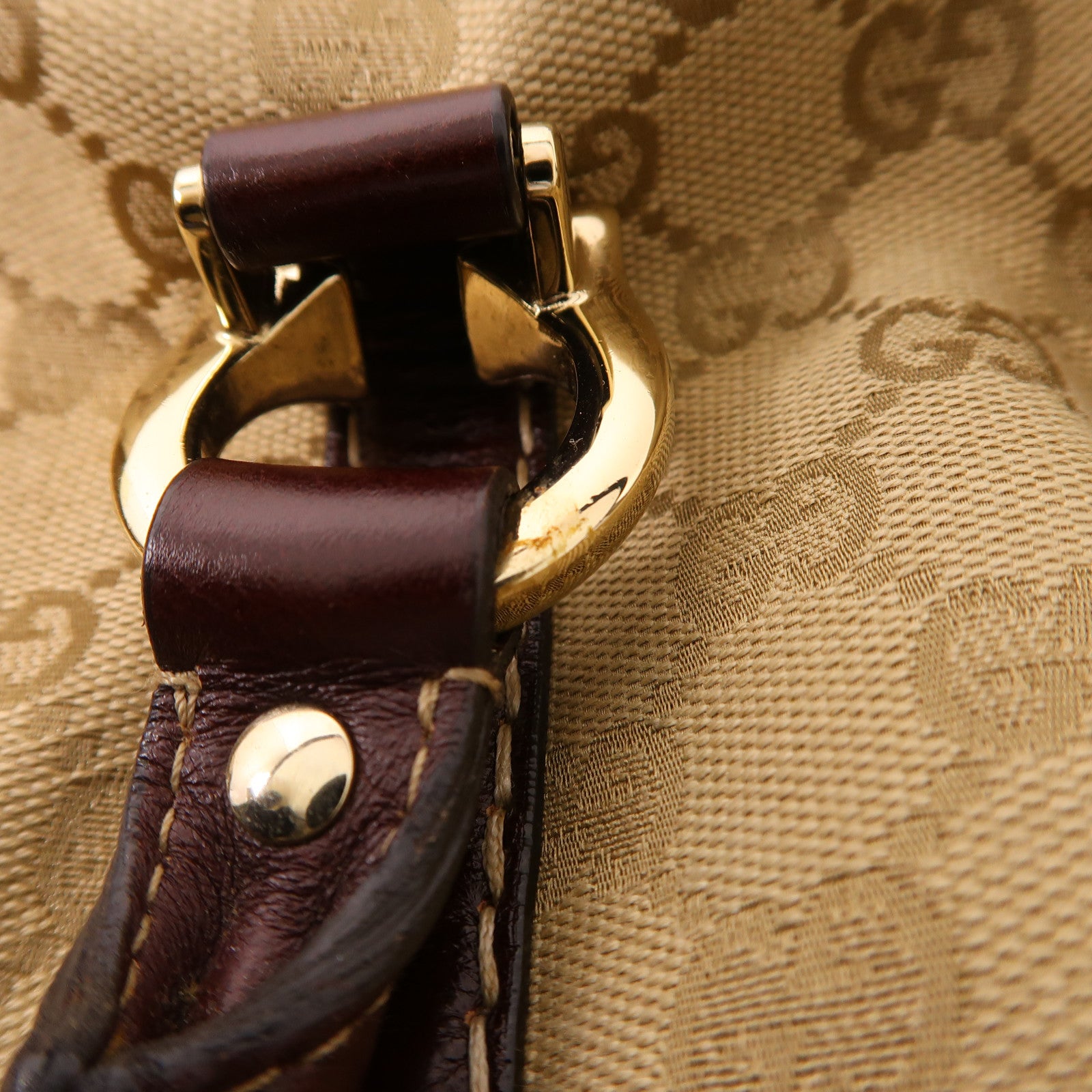 GUCCI GG GHW Handbag 189893 Canvas Brown