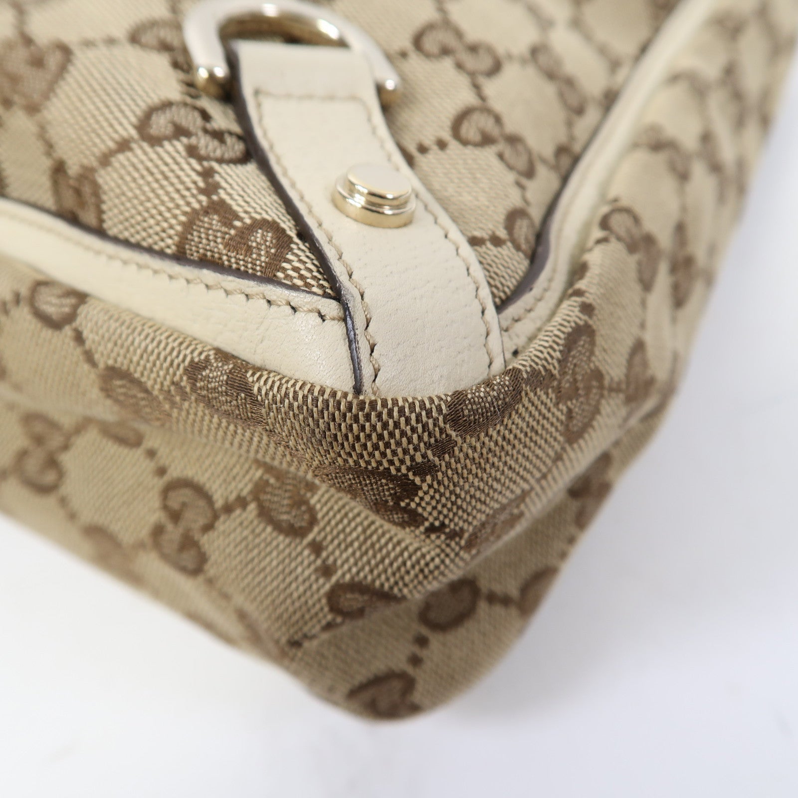 GUCCI 【激減優惠】帆布Tote Bag金扣肩背袋啡色