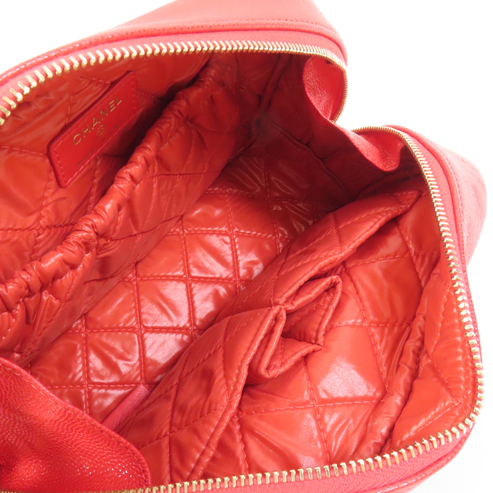 CHANEL 牛皮皮革Pouch金扣手拿包