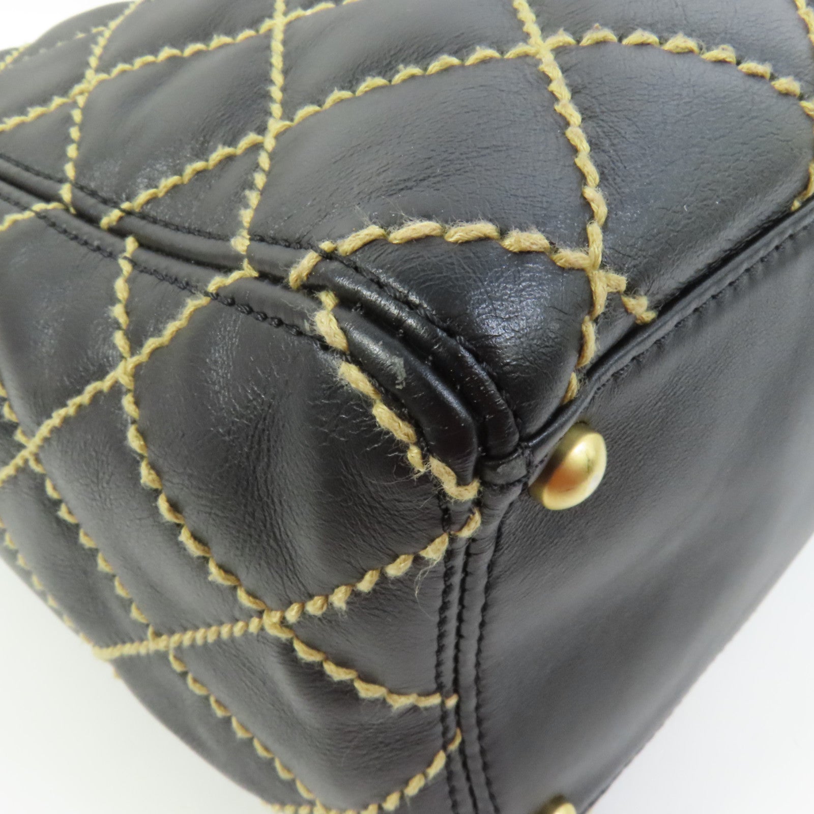 CHANEL 牛皮皮革Tote Bag金扣肩背袋