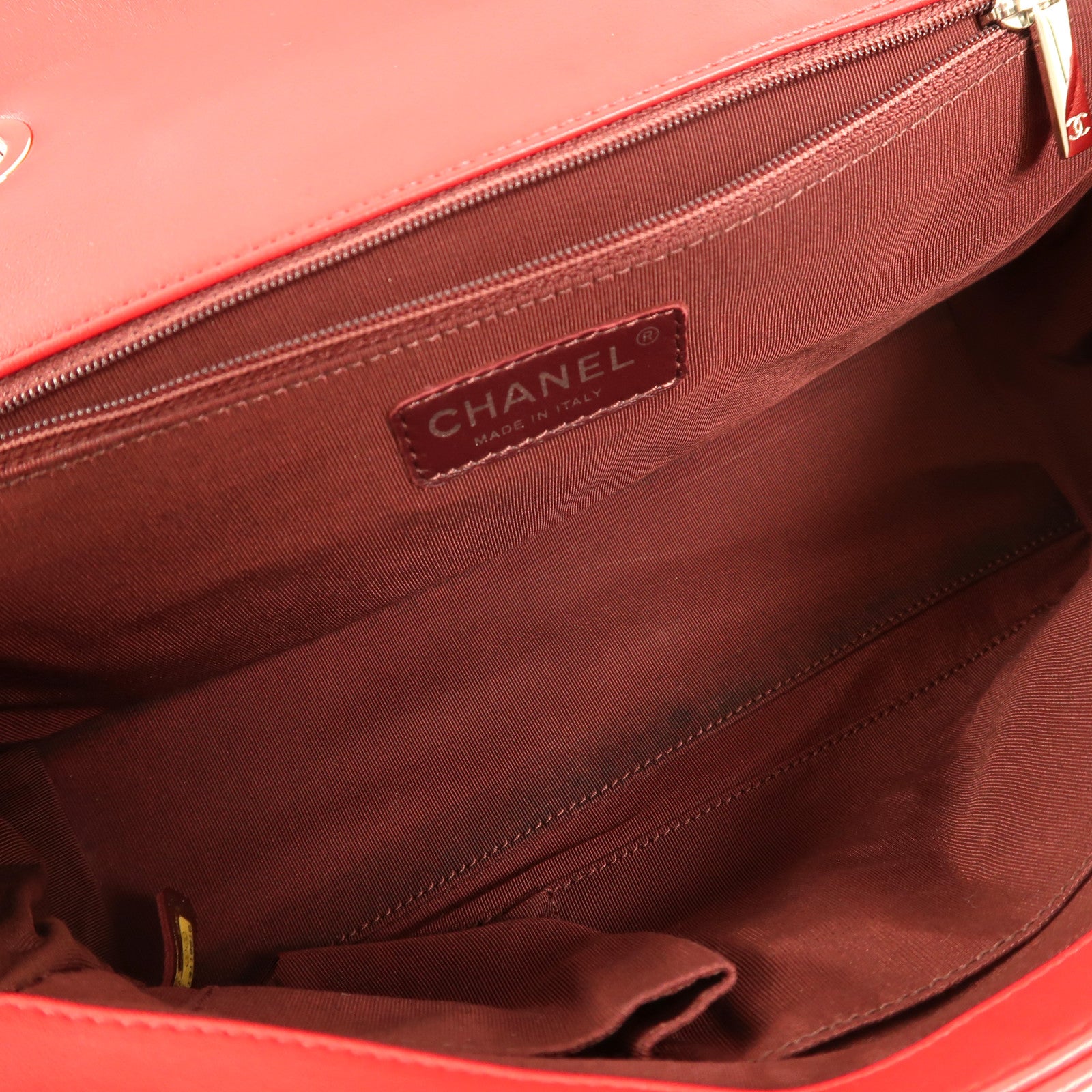 CHANEL 牛皮皮革Chain Shoulder銀扣鏈帶肩背袋