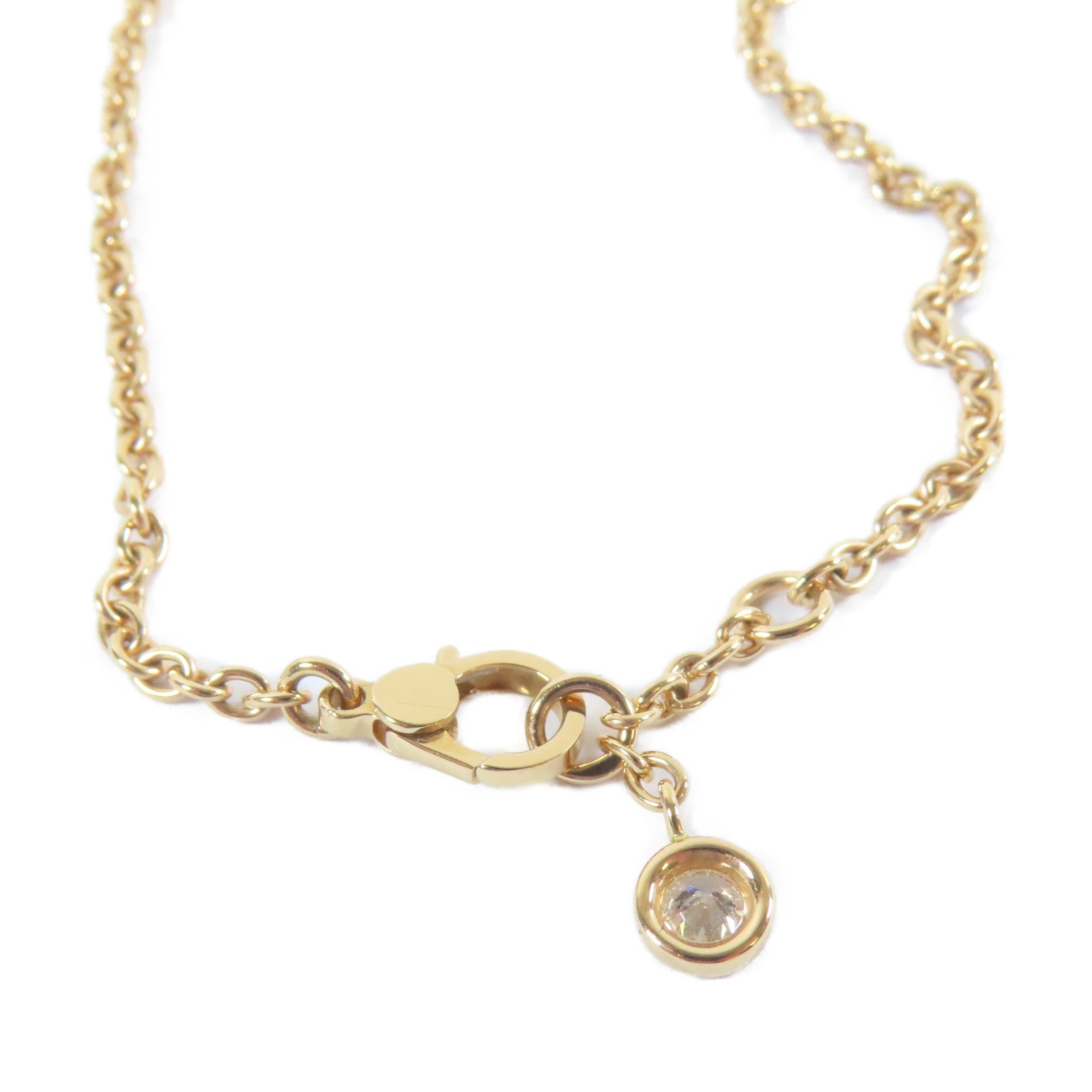 HERMES 18K黃金Finesse Bracelet0.55ct鑽石手鏈#15.25cm