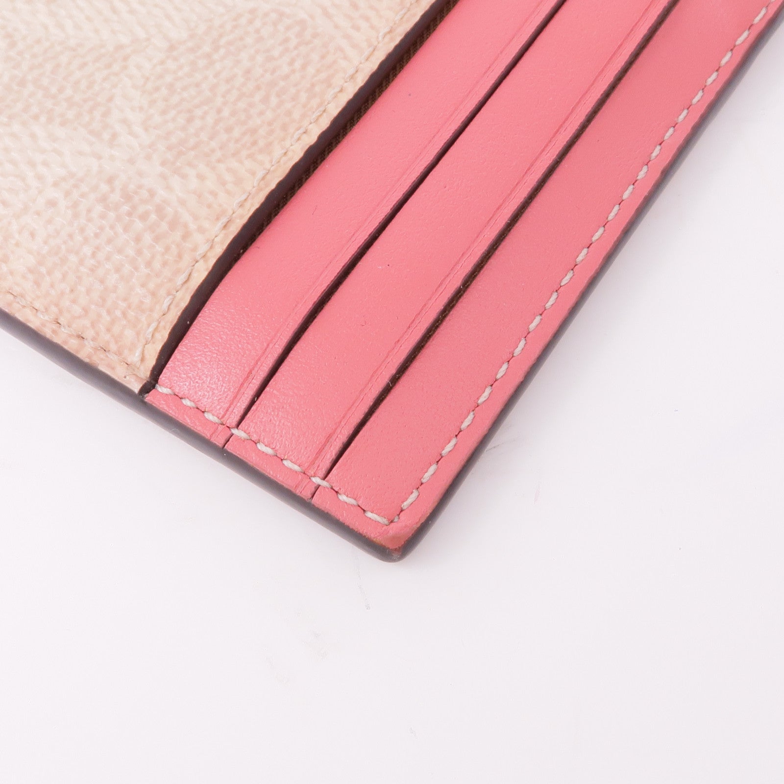 COACH 塗層帆布/皮革Card/Coin Case銀扣零錢包/卡片套