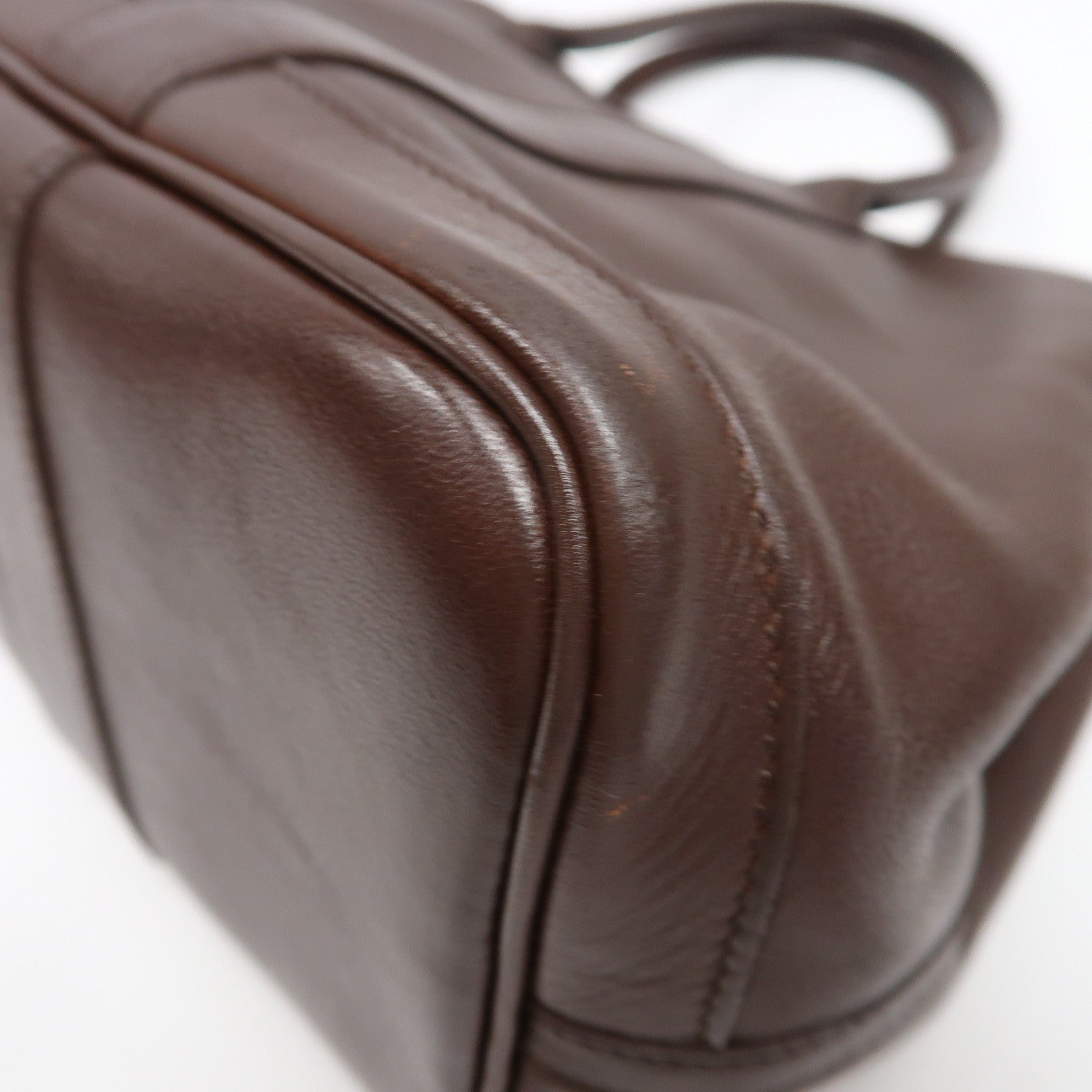 HERMES Swift皮革Garden Party TPM銀扣手挽袋深啡色